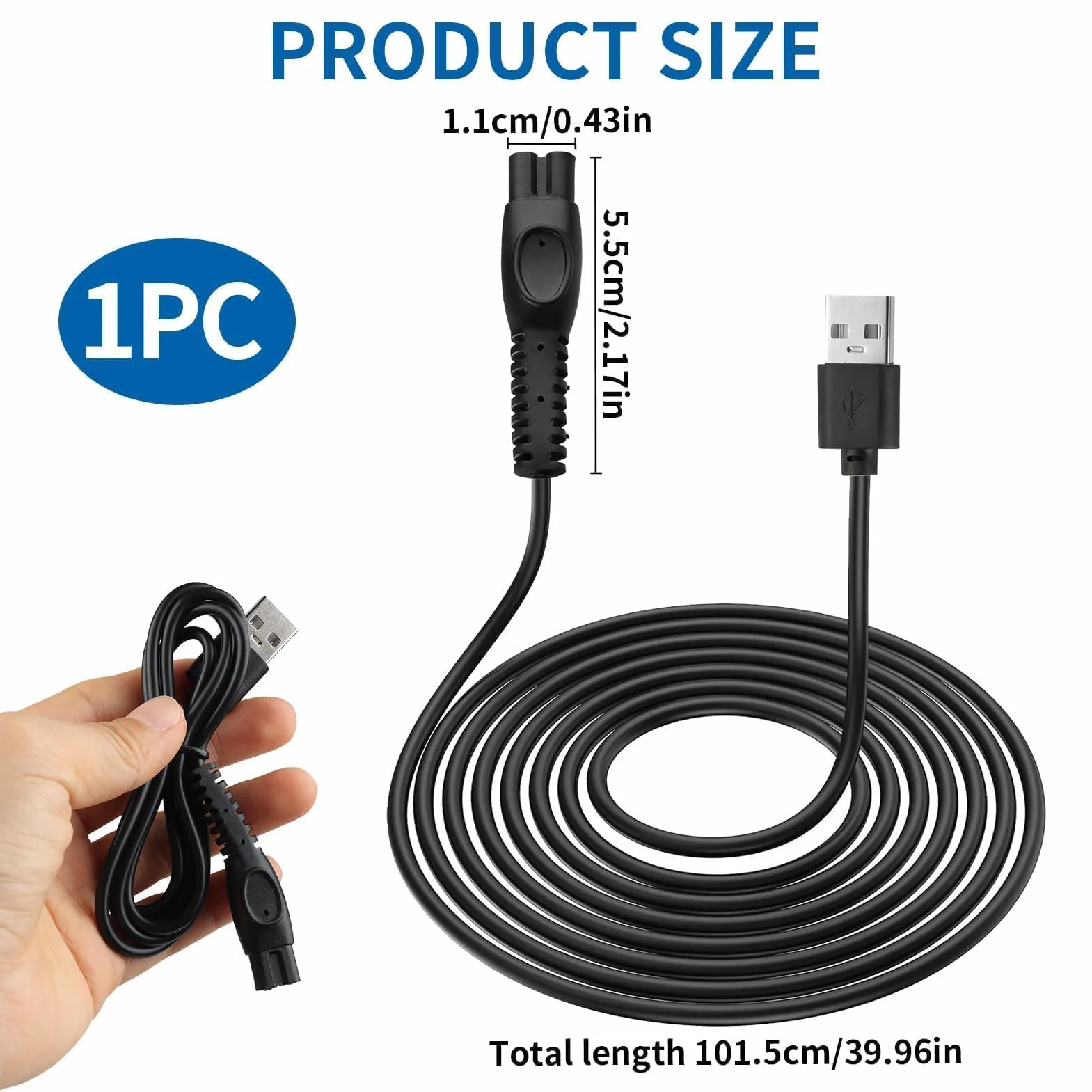 5V USB Caricatore per Philips Rasoio Elettrico QP2824 QP2734 QP2724 MG5920