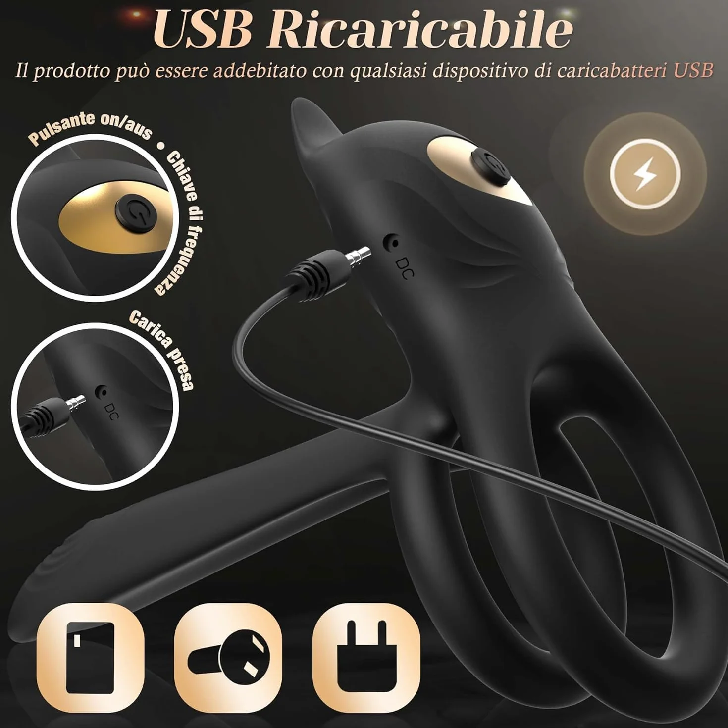 Cacuola Anello Vibrante per Lei e Lui Sex Toys Uomo, 10 Modalità Sexytoysys Uomo Coppia, Vibratore per Uomo con Telecomando, Stimolatore per Clitoride, Anello per Pene da Uomo, Anello Pene Lui Sex Toy