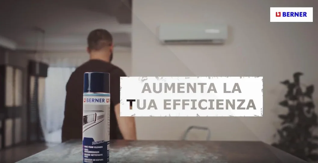 Berner Spray Condizionatore Igienizzante 500ml Schiuma Attiva per Climatizzatori Split
