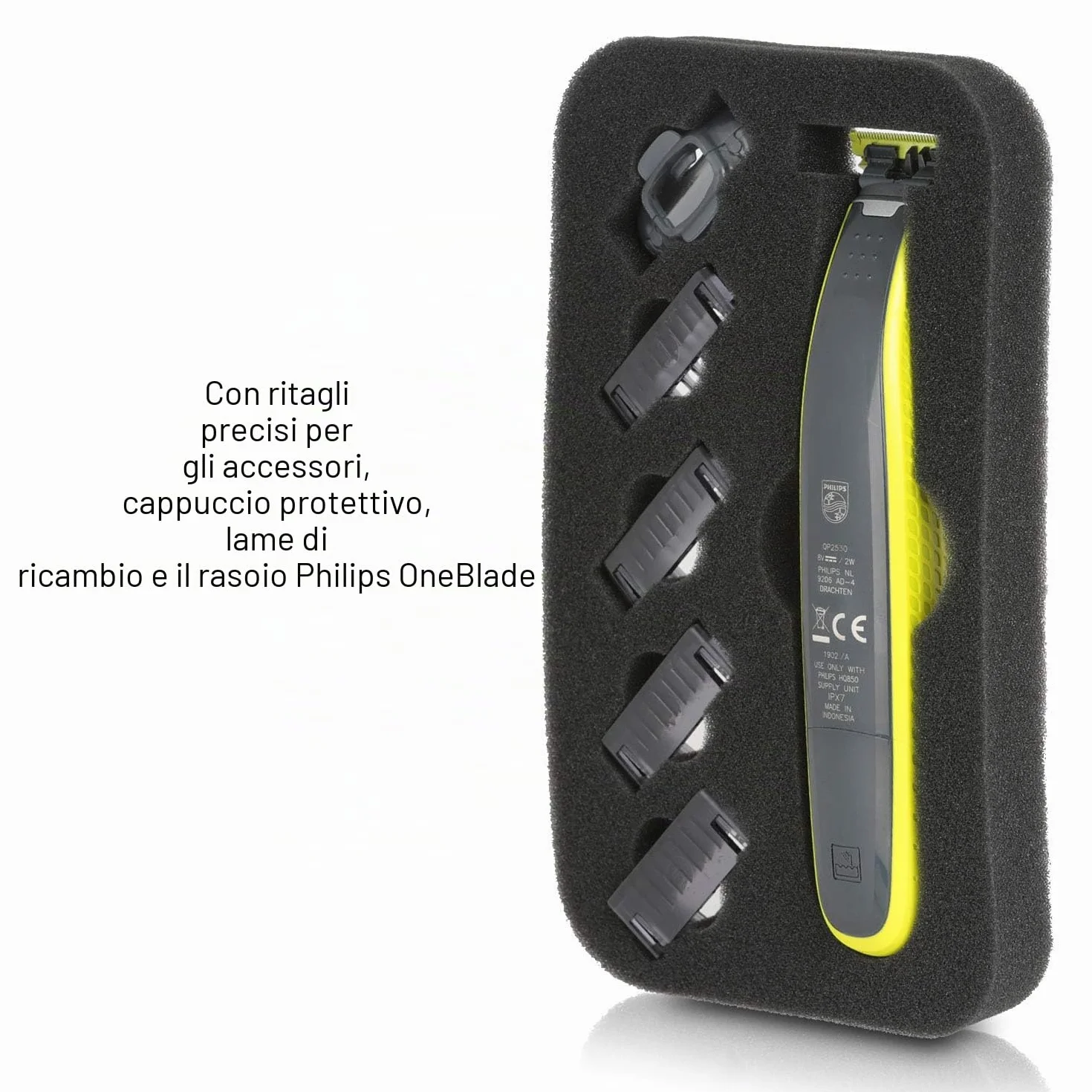 Wicked Chili Astuccio Compatibile con Phillips OneBlade - Custodia Protettiva per rasoi, Accessori e Lame di Ricambio, Trimmer - Borsa Protettiva da Viaggio Compatibile con OneBlade