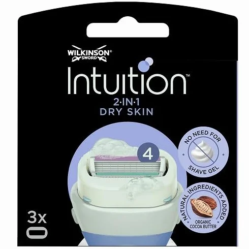 Wilkinson Sword - RICARICHE INTUITION DRY SKIN - Pack 3 lame per donna
