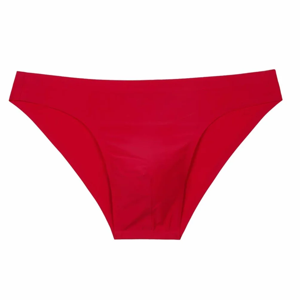 Slip da uomo in seta di ghiaccio senza cuciture, biancheria intima estiva traspirante