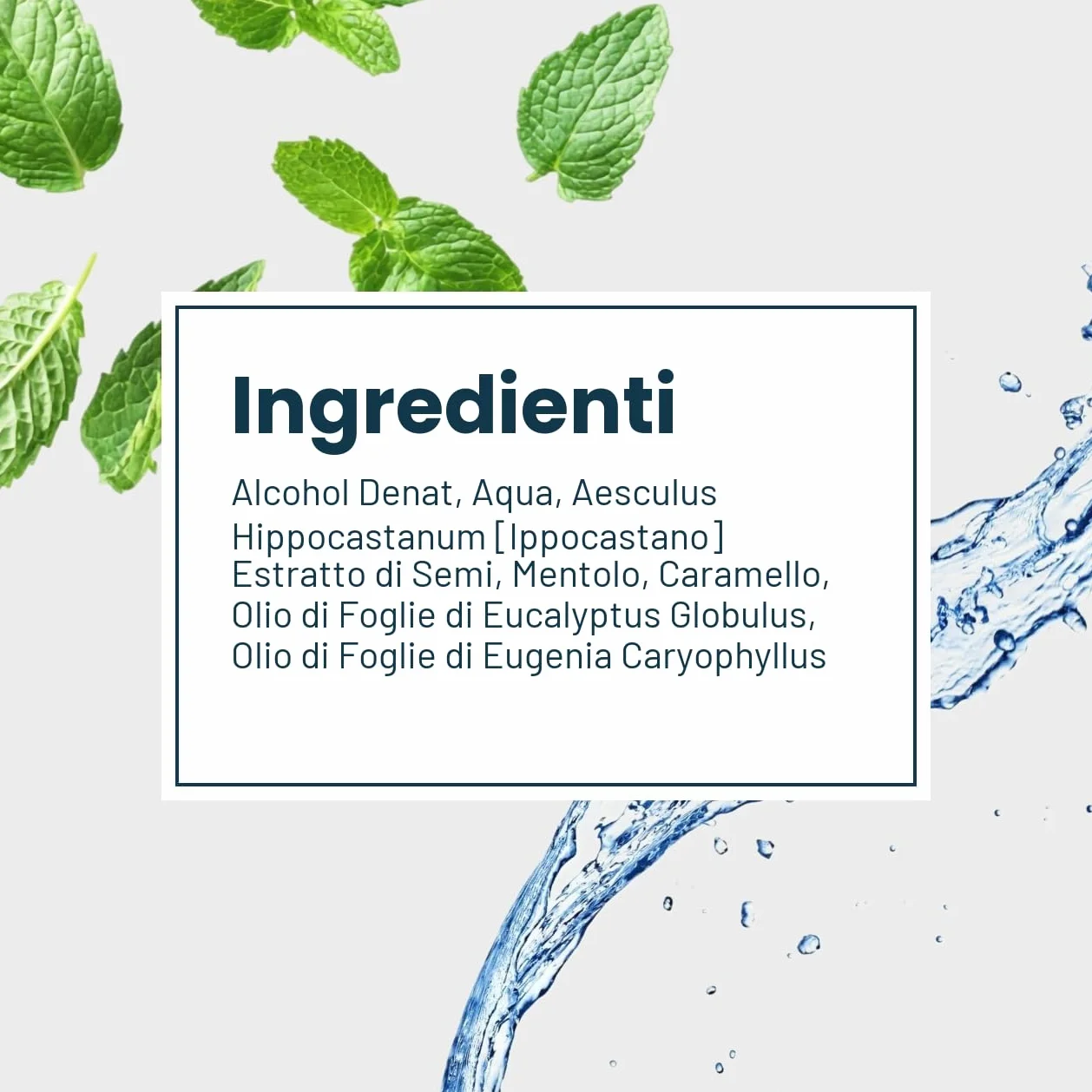 Spray naturale per la pelle, Aesculus Hippocastanum (Horse Chestnut) Seed Extract & Mentolo – 100 ml