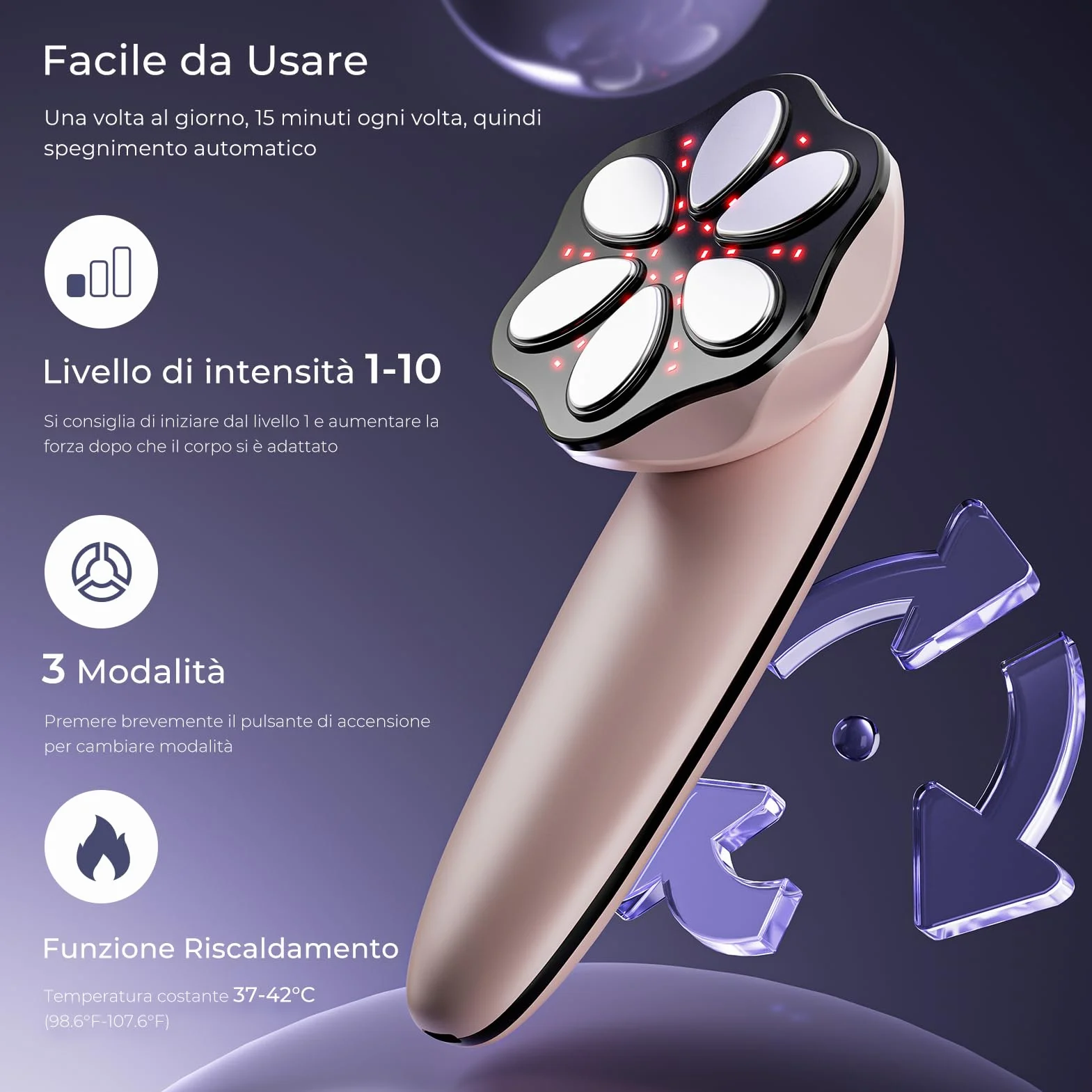 Massaggiatore Anticellulite Professionale, Efficacia Clinicamente Testata, Massaggiatore Anticellulite Elettrico per Uomini e Donne per Massaggio Vita, Addome, Glutei, Braccia, Gambe e Schiena