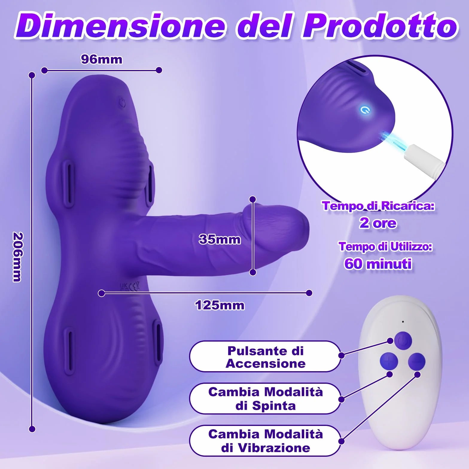 Dildo Vibratoreper Donna Professionale Sex Toys - Strapon Dildo Anale con Spinta e Vibrazione 3*12, Vibratori Realistici con Telecomando per Punto G Stimolatore Clitoride Femminile Sexytoysys Donna
