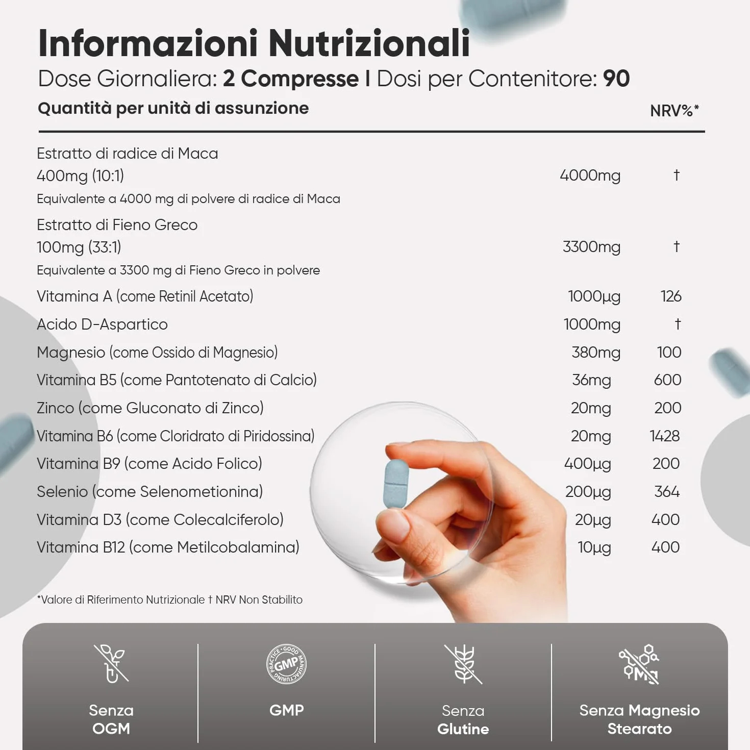 T Boost Complex Vegano, 180 Compresse, 3 Mesi, Integratore Maca Uomo, Zinco, Selenio, Vitamina B5, Magnesio, Lo Zinco Contribuisce al Mantenimento di Normali Livelli di Testosterone nel Sangue (EFSA)