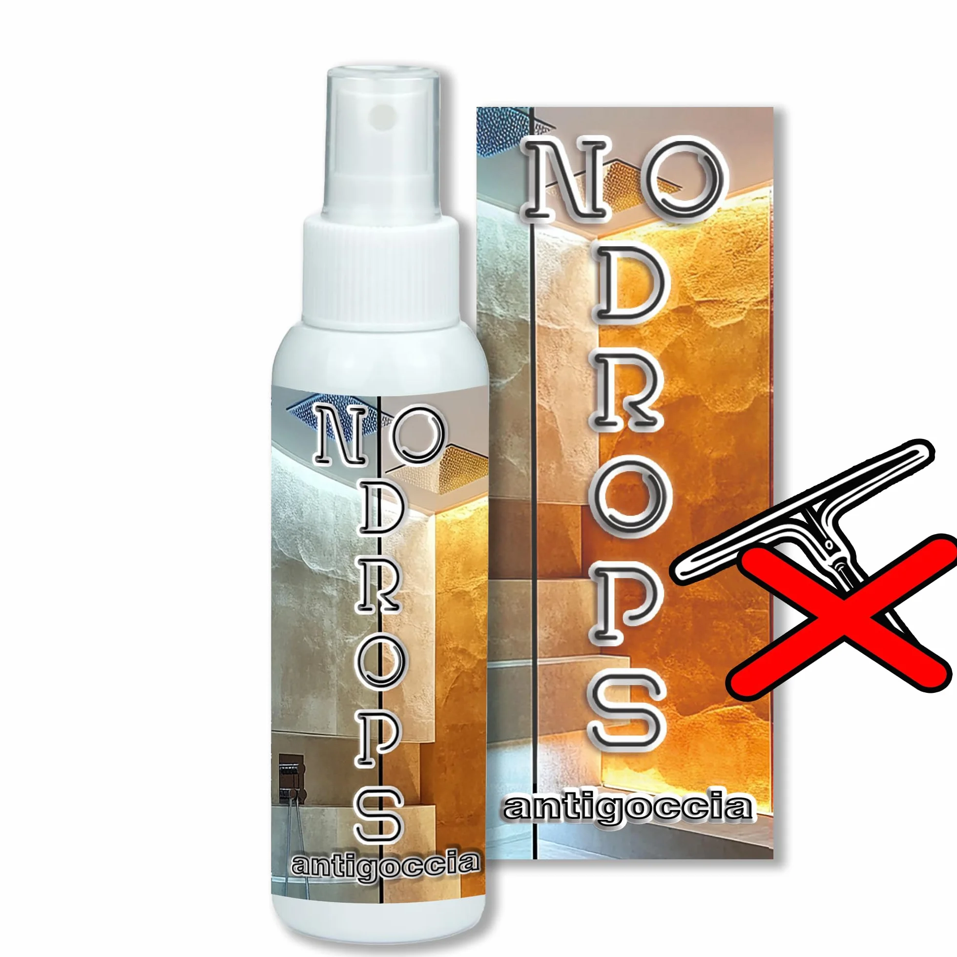 Anticalcare Vetro Doccia Idrorepellente Effetto No Drops Antigoccia Riduce Calcare e Sporco Facile da Applicare Lavanda