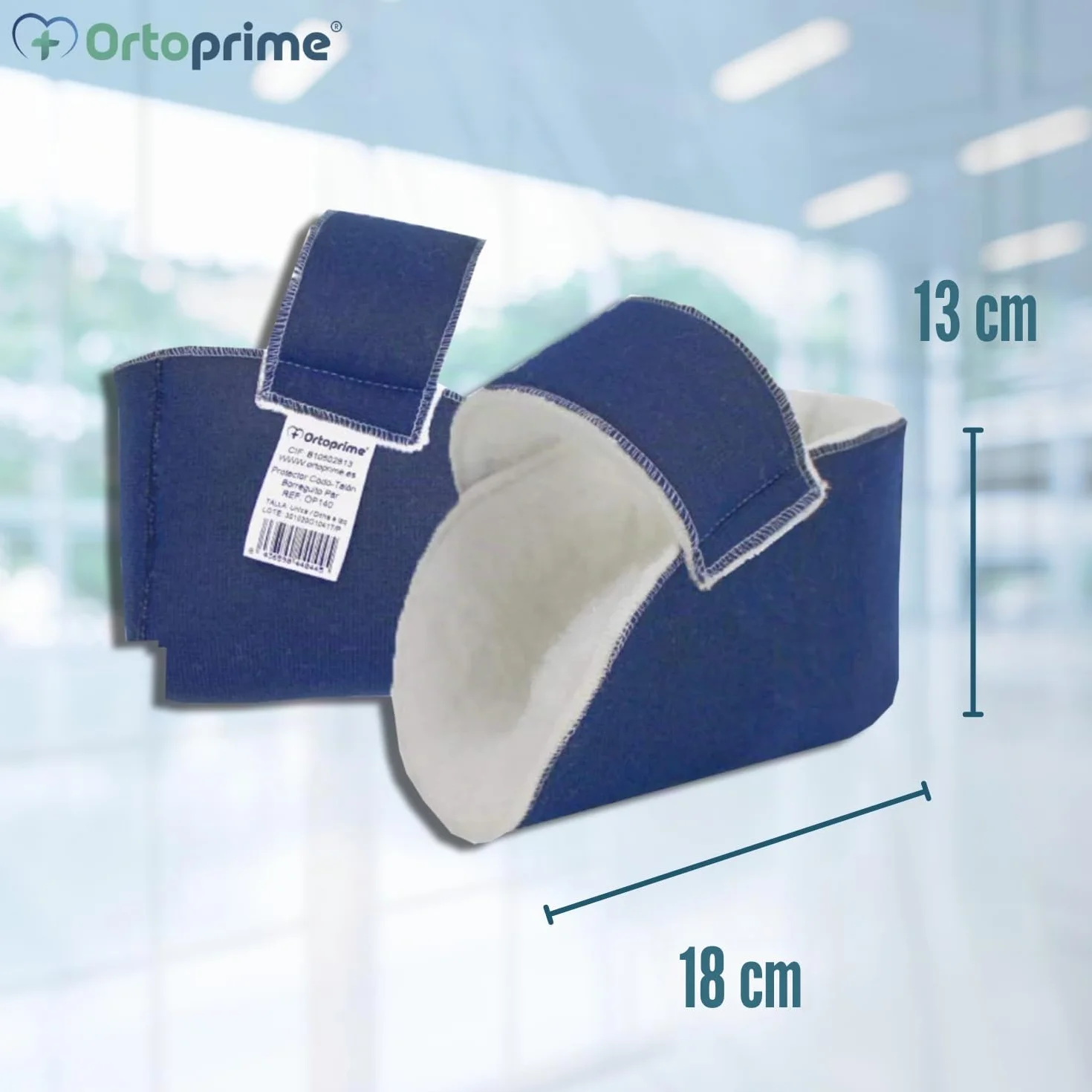 OrtoPrime Talloniere Antidecubito Blu 1 Paio - Talloniera Ortopedica - Talloniera Antidecubito per Piaghe da Decubito - Talloniere Antidecubito Universali - Proteggi Talloni per Sedia a Rotelle