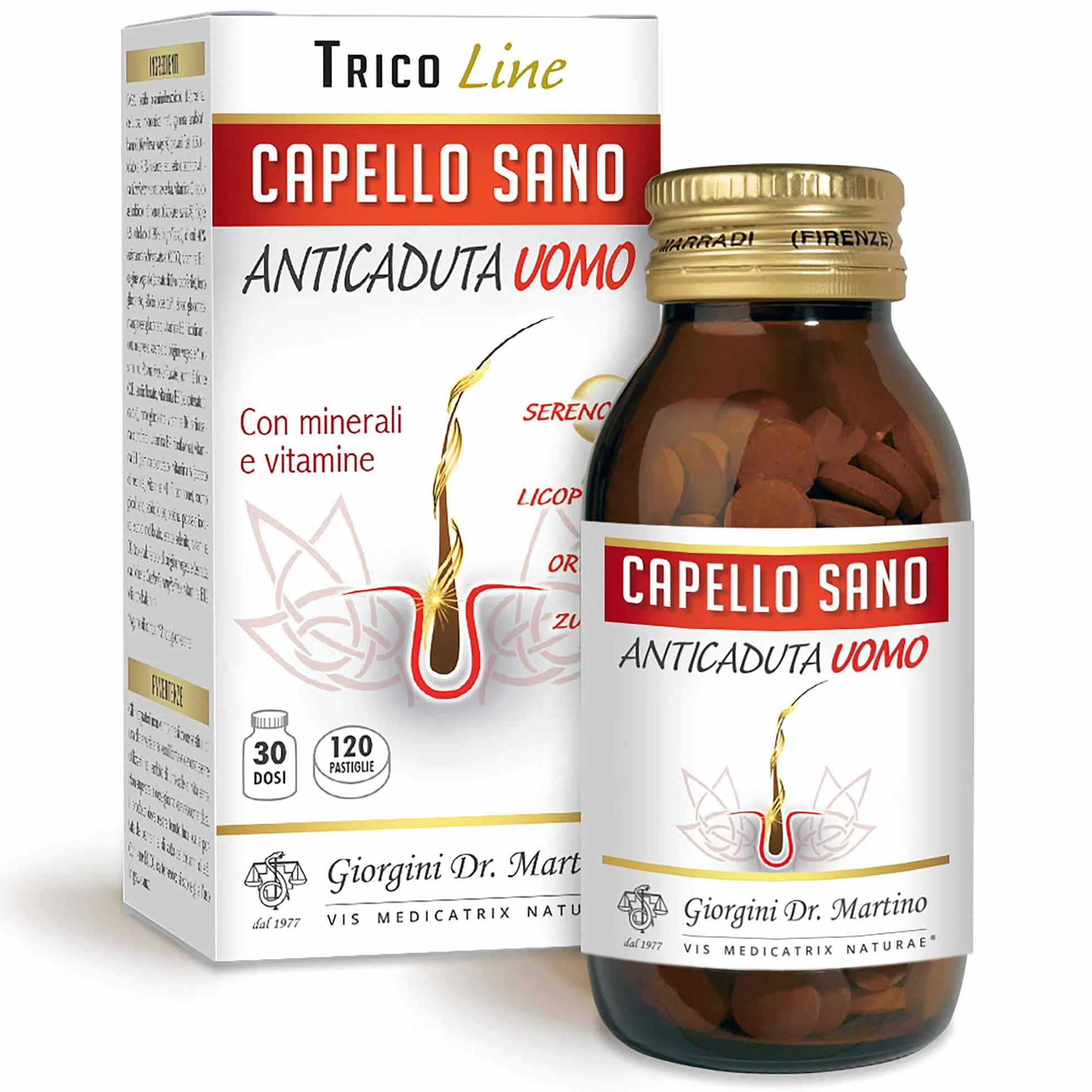 Dr Giorgini Capello Sano Anticaduta Uomo Pastiglie 72 g Integratore Ortica Equiseto Miglio