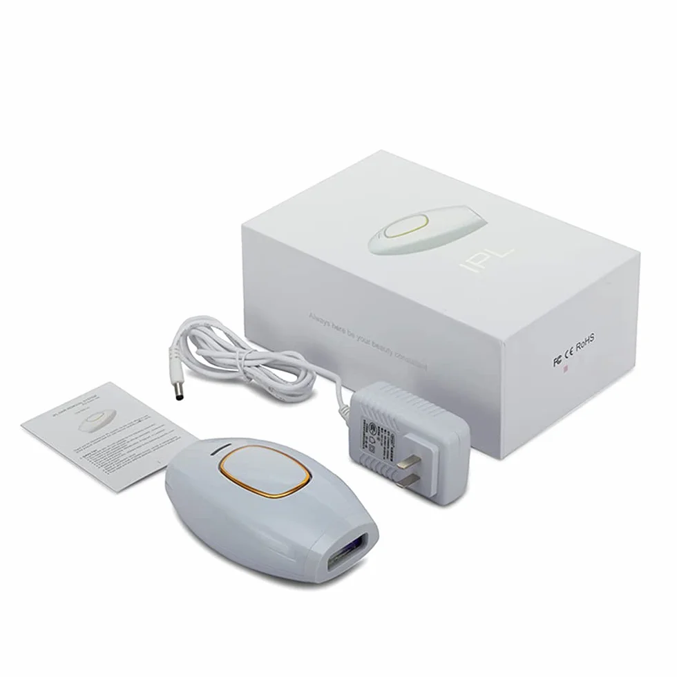Epilatore A Luce Pulsata Ipl, Epilatore Luce Pulsata Laser Permanente Indolore con Sistema di Depilazione Ipl 990,000 per Donna E Uomo, per Viso/Schiena/Bikini/Ascelle