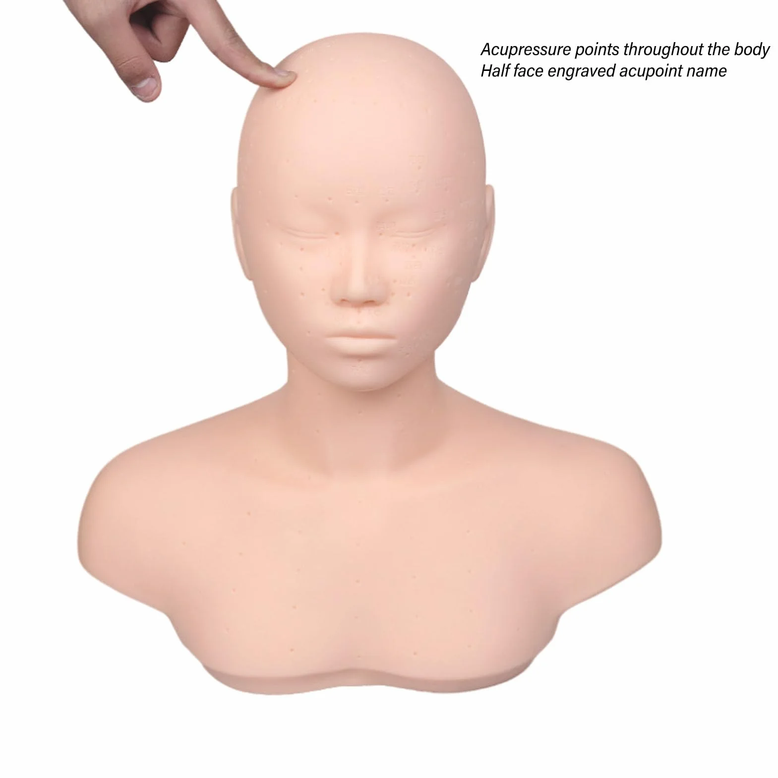Manichino per allenamento pratica in PVC ad alta densità gomma con spalla per massaggio agopuntura cura bellezza