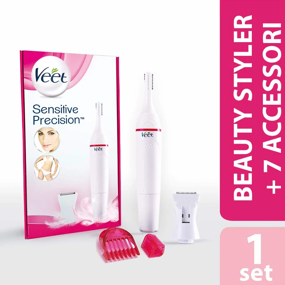 Veet Sensitive Precision Beauty Styler Kit Rifinitore Viso, Ascelle e Bikini