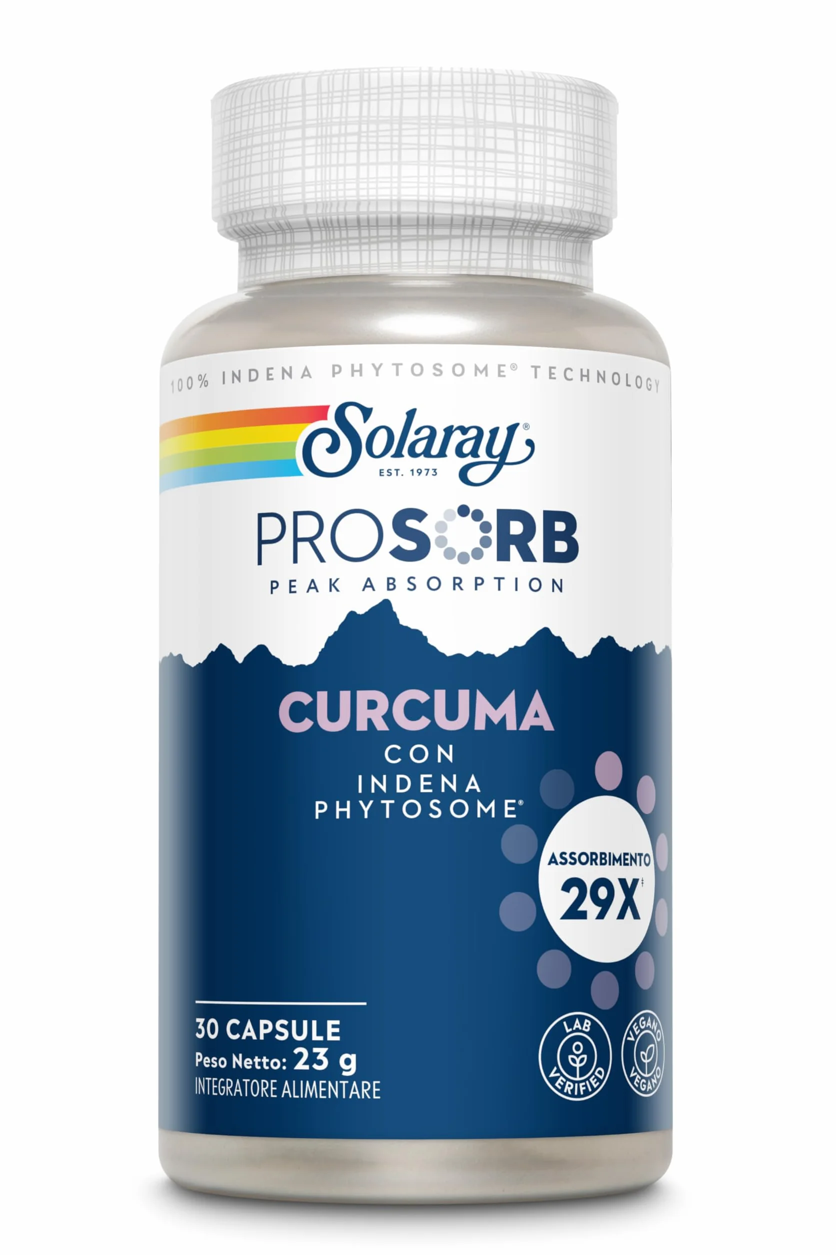 Solaray Curcumina Meriva® Fitosomiale 500mg 30 Capsule Vegane Biodisponibile