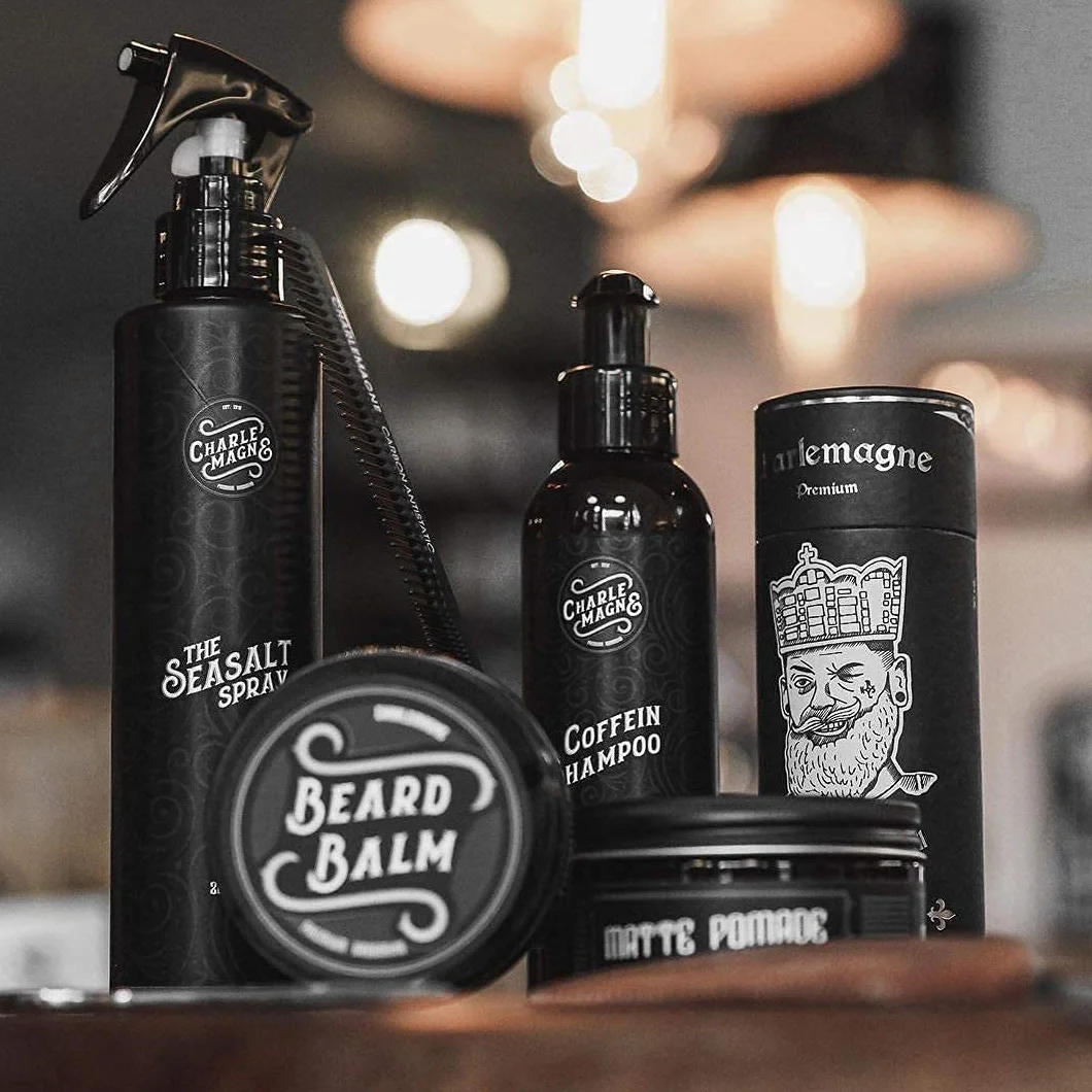 Charlemagne Beard Wash - Shampoo e Sapone per Uomo Made in Germany - Gel Lavaggio e Balsamo per Cura Delicata della Barba - Ideale per Pelle Secca