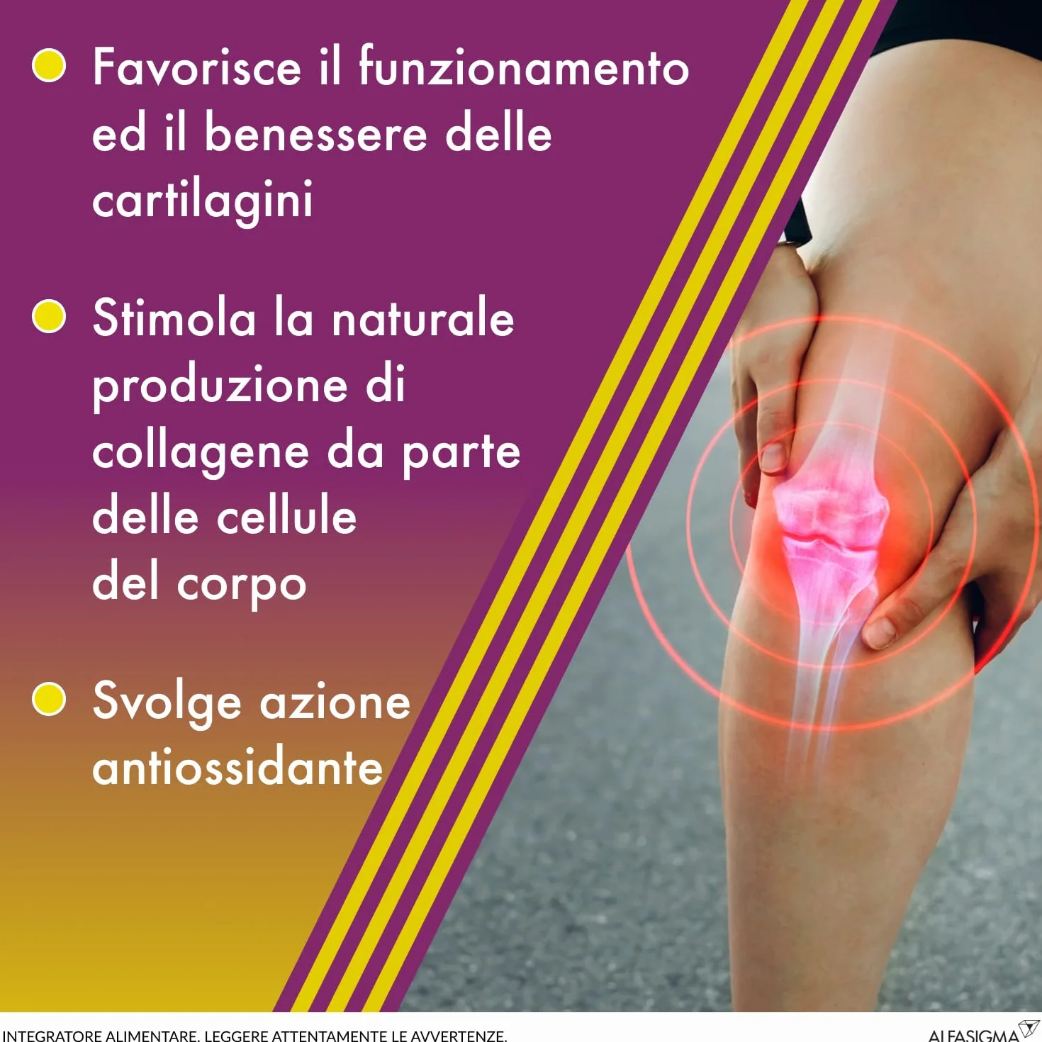 Amedial Plus, Integratore Alimentare per il Benessere delle Ossa e delle Cartilagini, 20 Bustine da 5mg da Sciogliere in Acqua