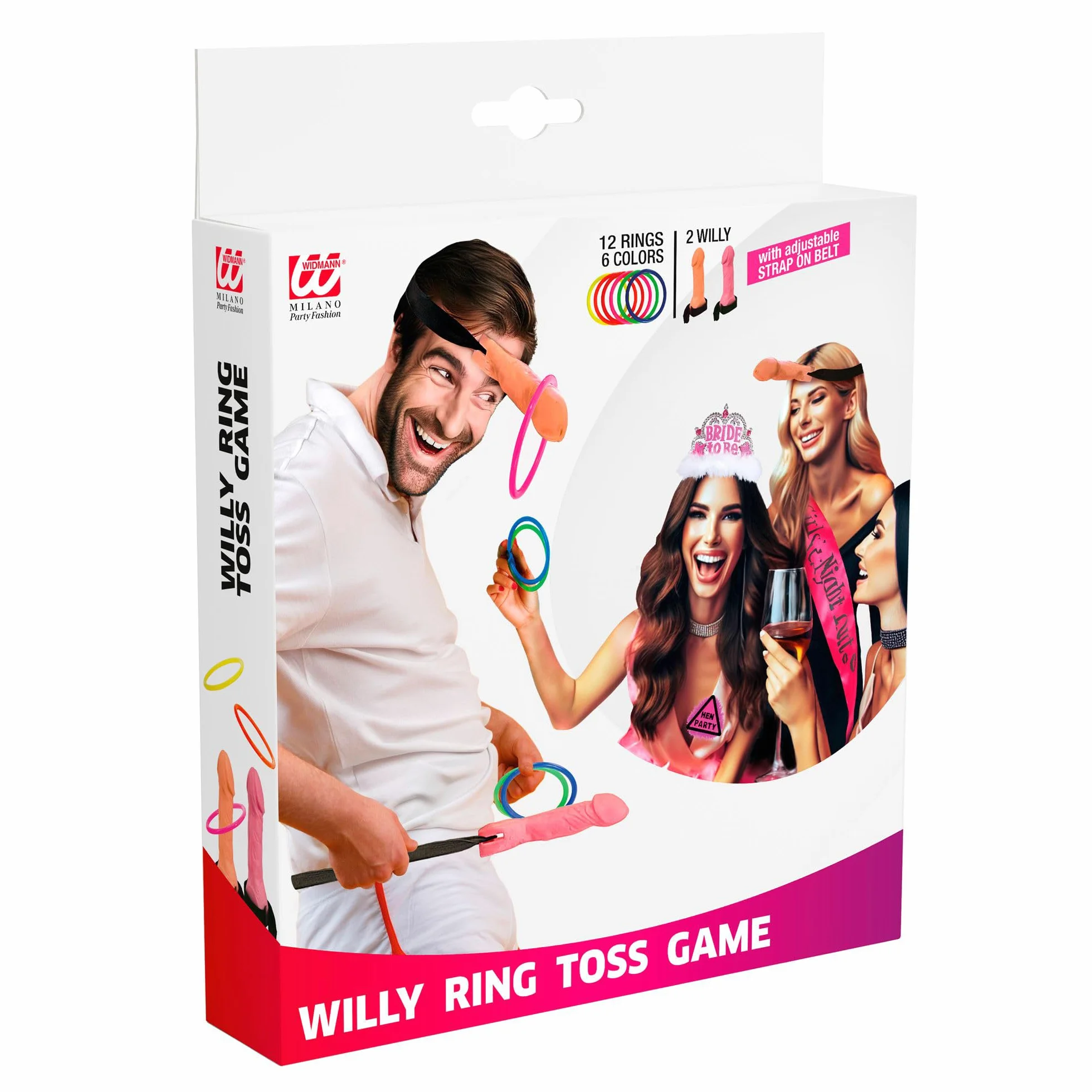 W WIDMANN MILANO Party Fashion - Gioco del Lancio degli Anelli di Willy, Divertente Gioco per Feste per Adulti, Regalo di Compleanno
