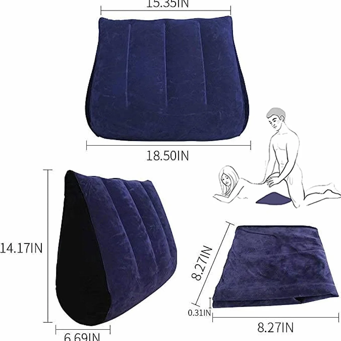 Cuscino Gonfiabile Triangolare Regalo Originale Uomo Donna