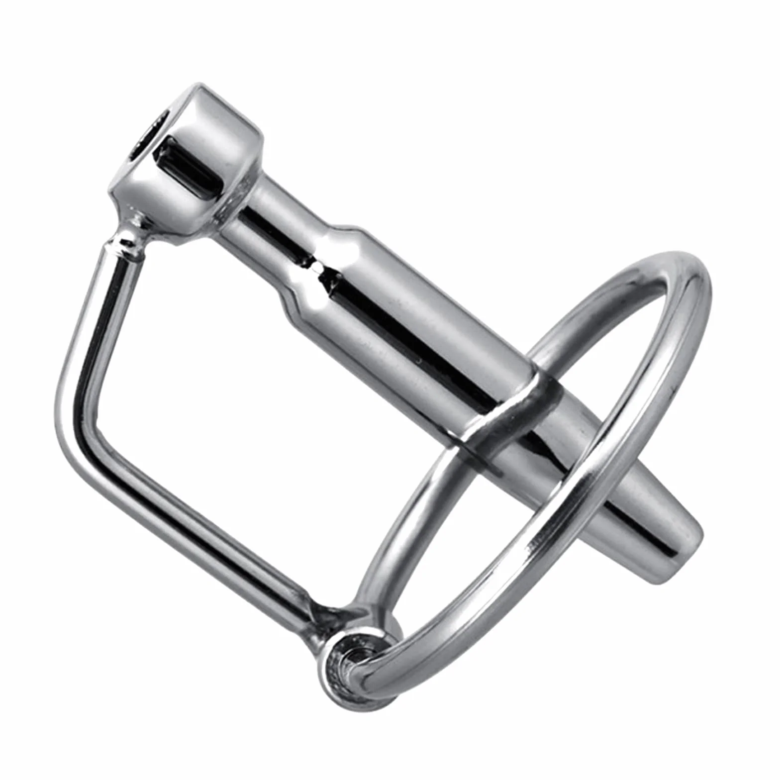 Plug Uretrale in Acciaio Inossidabile per Uomini, Pene Plug con Anello, Dilatatore Giocattolo Sessuale (DA-031)
