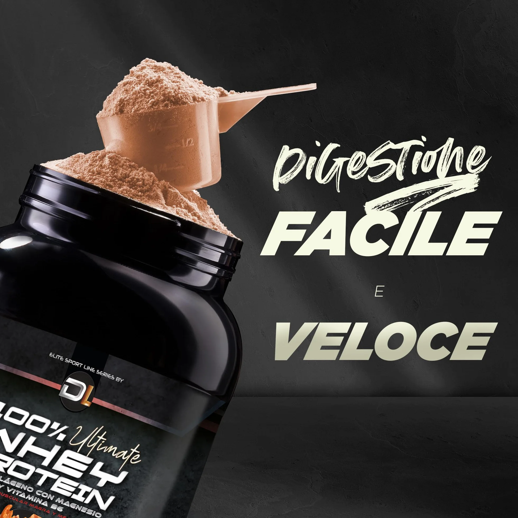 Whey Protein 1kg Caramello con Collagene, Magnesio e Amminoacidi