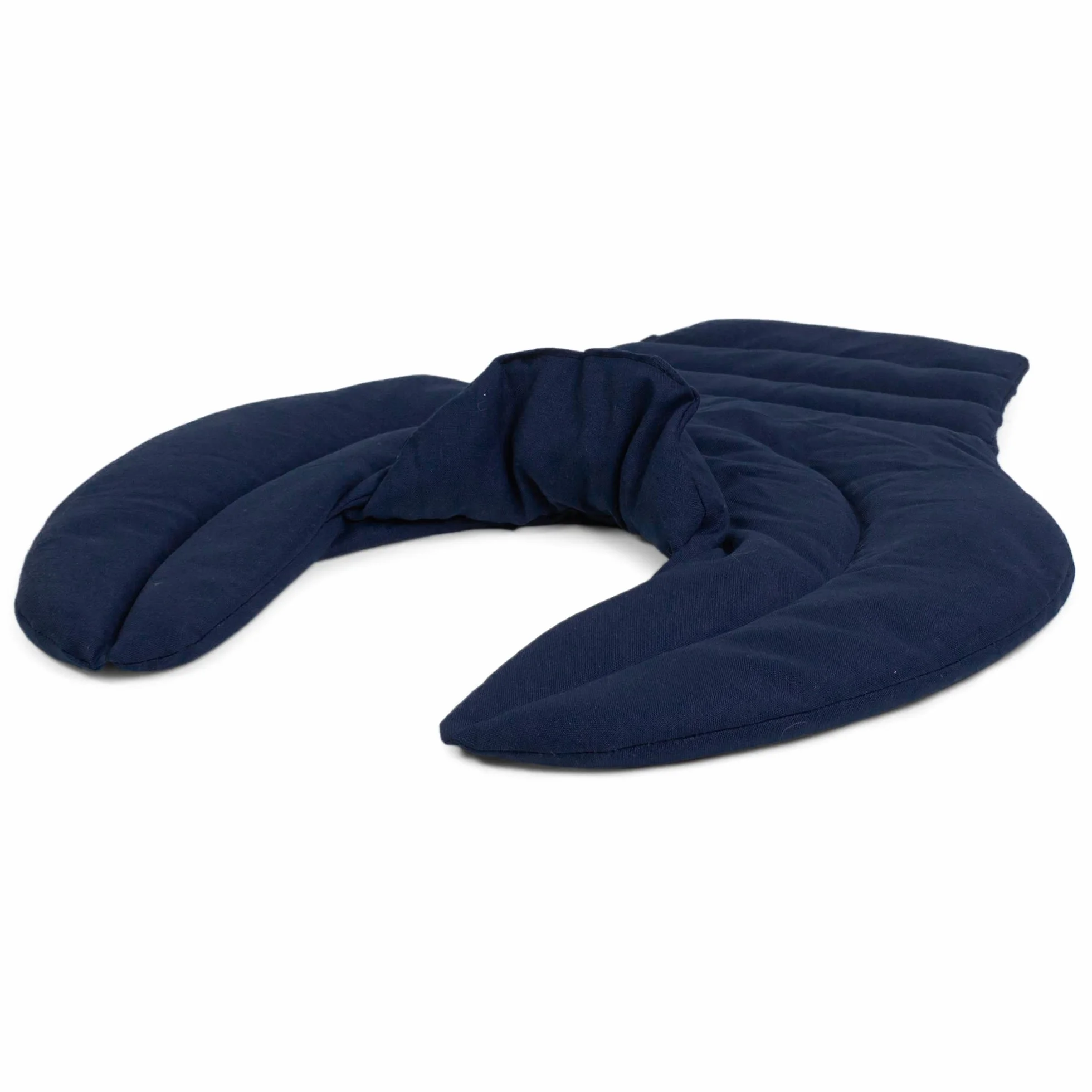 Cuscino per il collo con forma a U per l'area cervicale - Collo + Spalle + Schiena - Cuscino con noccioli di ciliegia - Cuscino termico - Cuscino per il collo - blu scuro