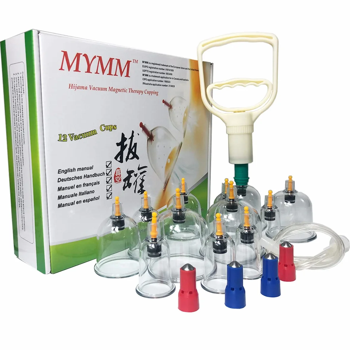 26 coppettazione Set Biomagnetico Tradizionale Professionale Cinese Terapia Massaggio Coppette Set Famiglia Pull Out Kit Coppettazione Sottovuoto/Massaggio Cinese Hijama Aspirazione (12)