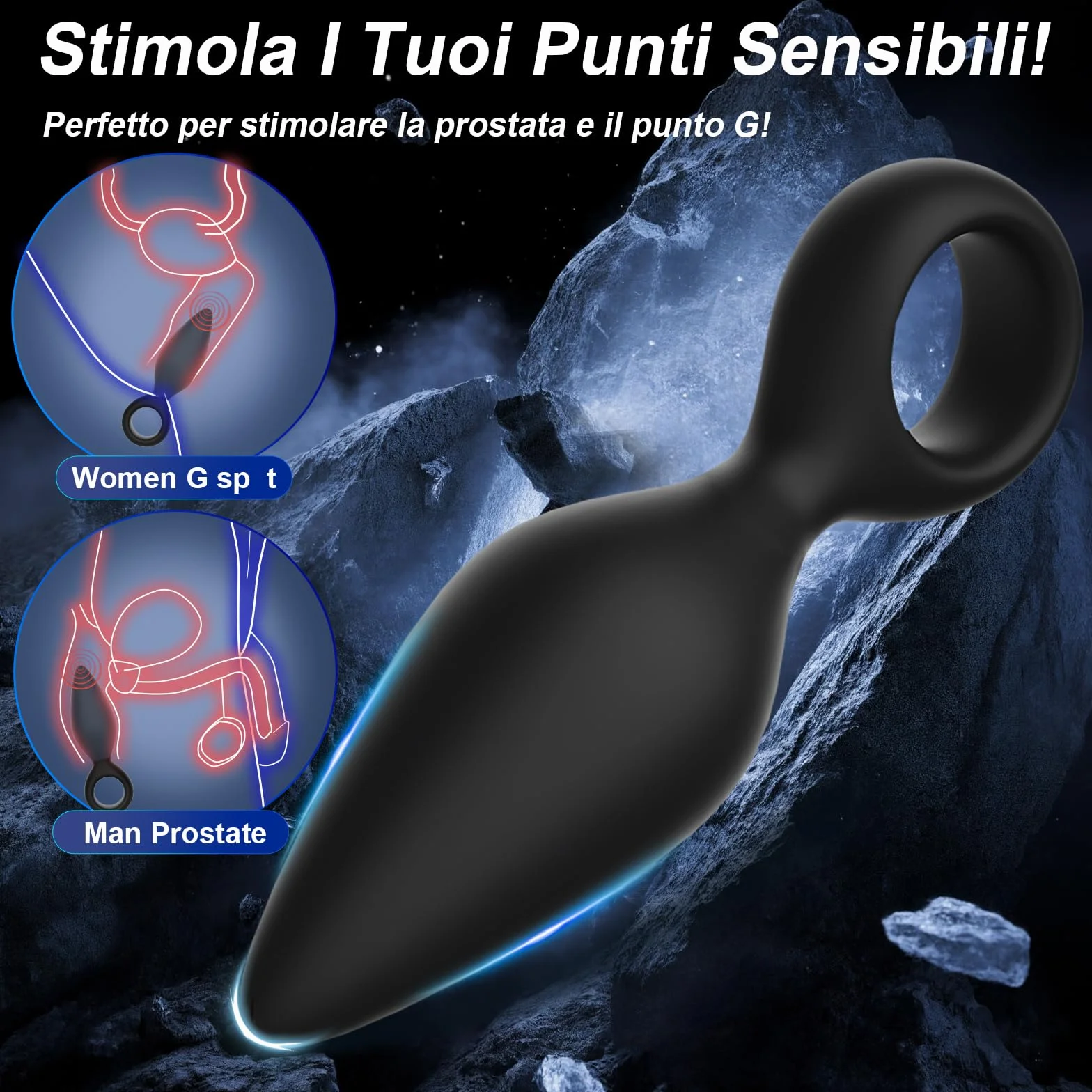 Plug Anale-Dilatatore Donna Uomo Sex Toys 3Pcs Dildo Anale Sexytoysys Coppia Plug Analesex Toy Kit Silicone Butt Plug Anali Dilatatore Ano per Uomo Toys Sessuali per Donna Uomini