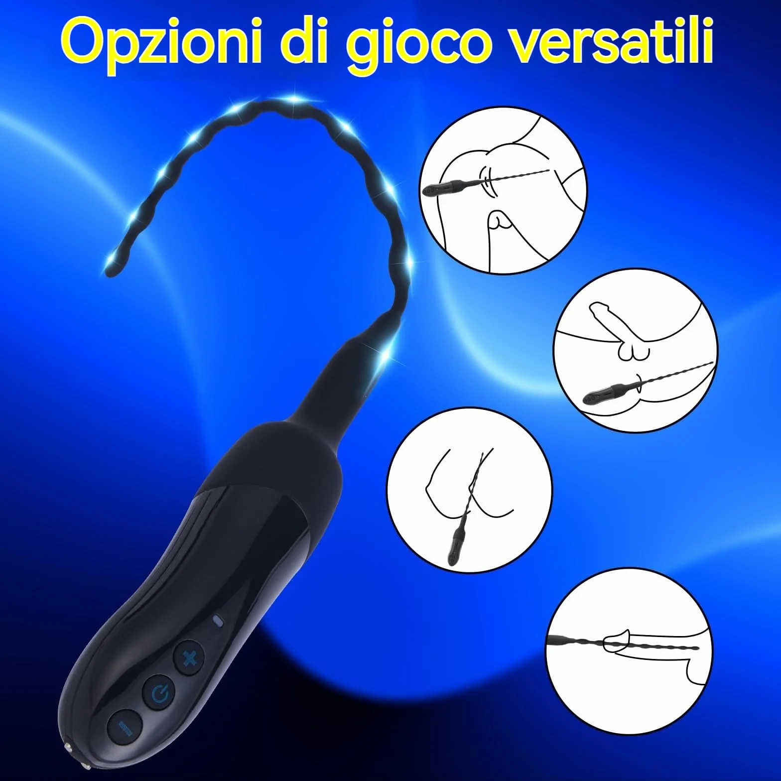 Dilatazioni Uretrali Vibranti per Uomo, Plug Pene con Stimolazione del Glande, 20 Modalità, Uretrali Dilatatore Principianti, Giocattolo Sessuale per Masturbazione sonde per Uomini e Coppie (Nero)