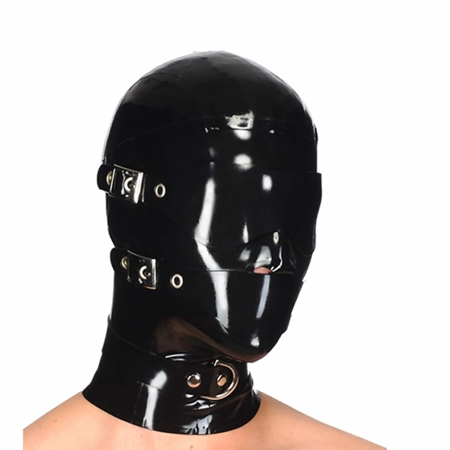 Maschera di Lattice BDSM con Cerniera 0,4 mm per Cosplay e Spettacoli