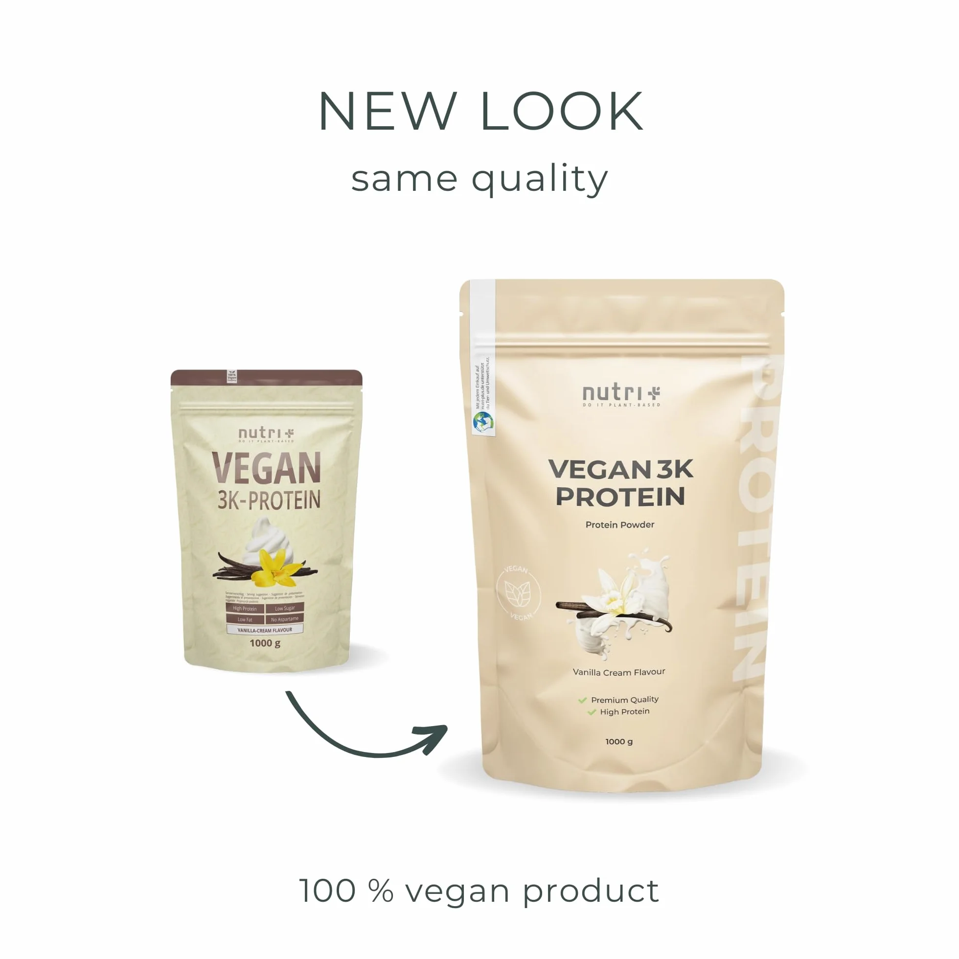 Nutri+ Proteina in Polvere 3k Brownie al Cioccolato Proteine Polvere Proteica senza Lattosio Isolato proteico Vegan