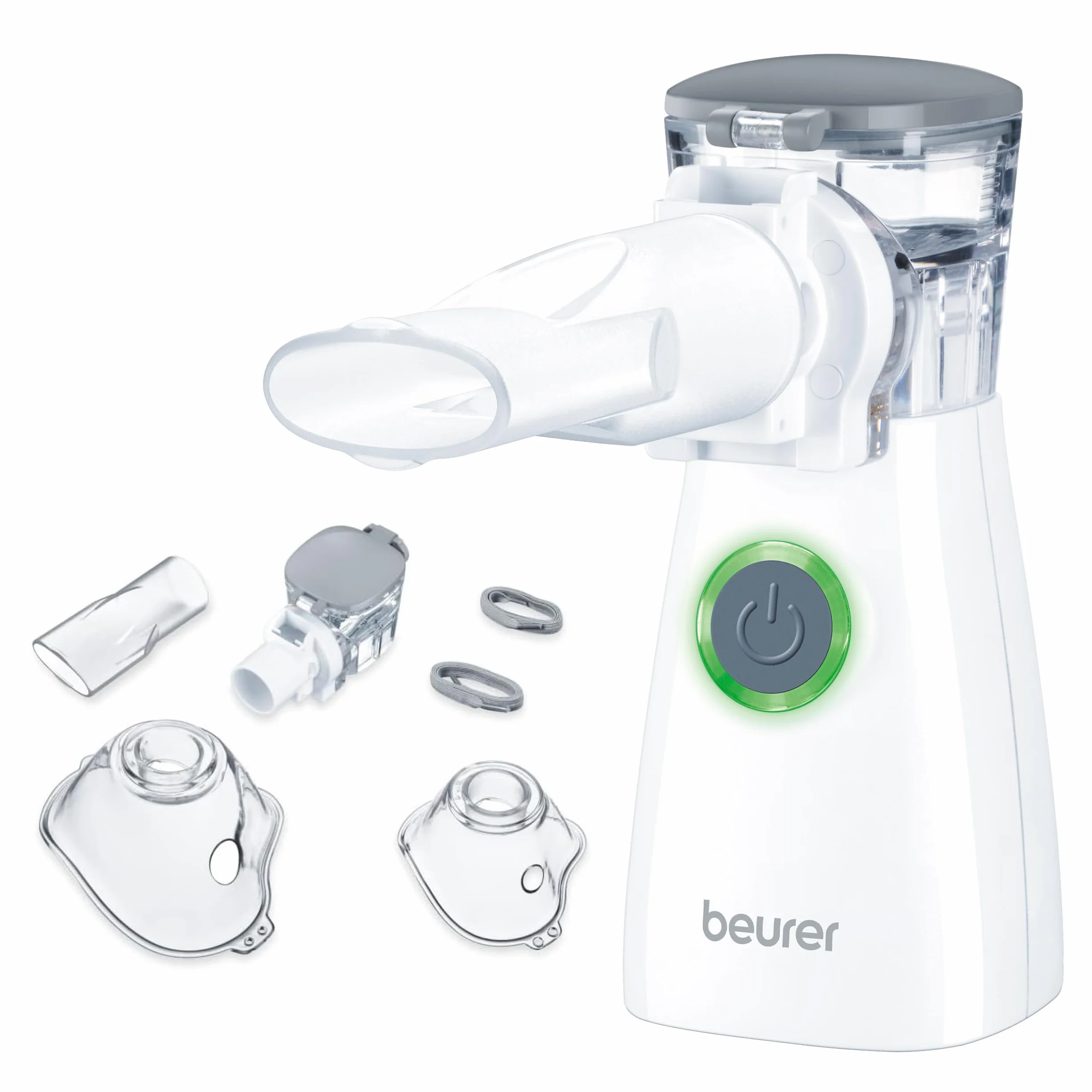 Beurer IH 57 Inalatore a Membrana Vibrante con Tecnologia Intelligente, Orientabile 45°, Breve Tempo di Inalazione