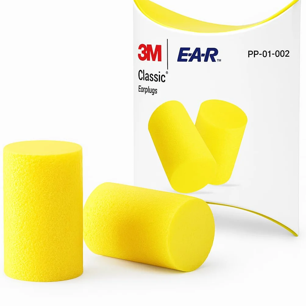 Earplugs in schiuma per dormire e lavorare gialli (20 Paia)