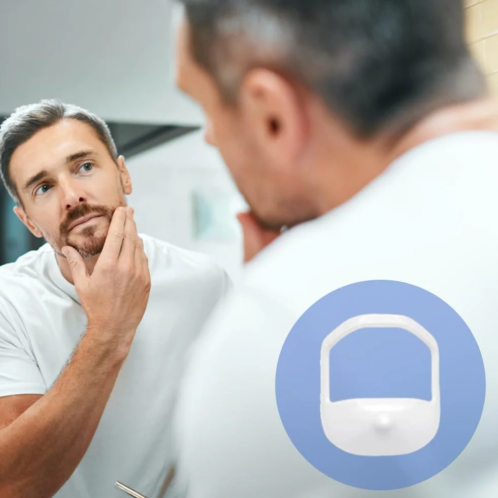 Modelli per Styling Barba,Modello per Rasatura pizzetto Modelli,Strumento per modellare e acconciare la barba,Modello Shaper Barba per Accessori Barba Modello per lo Styling Della Barba,5 Pezzi,Bianco