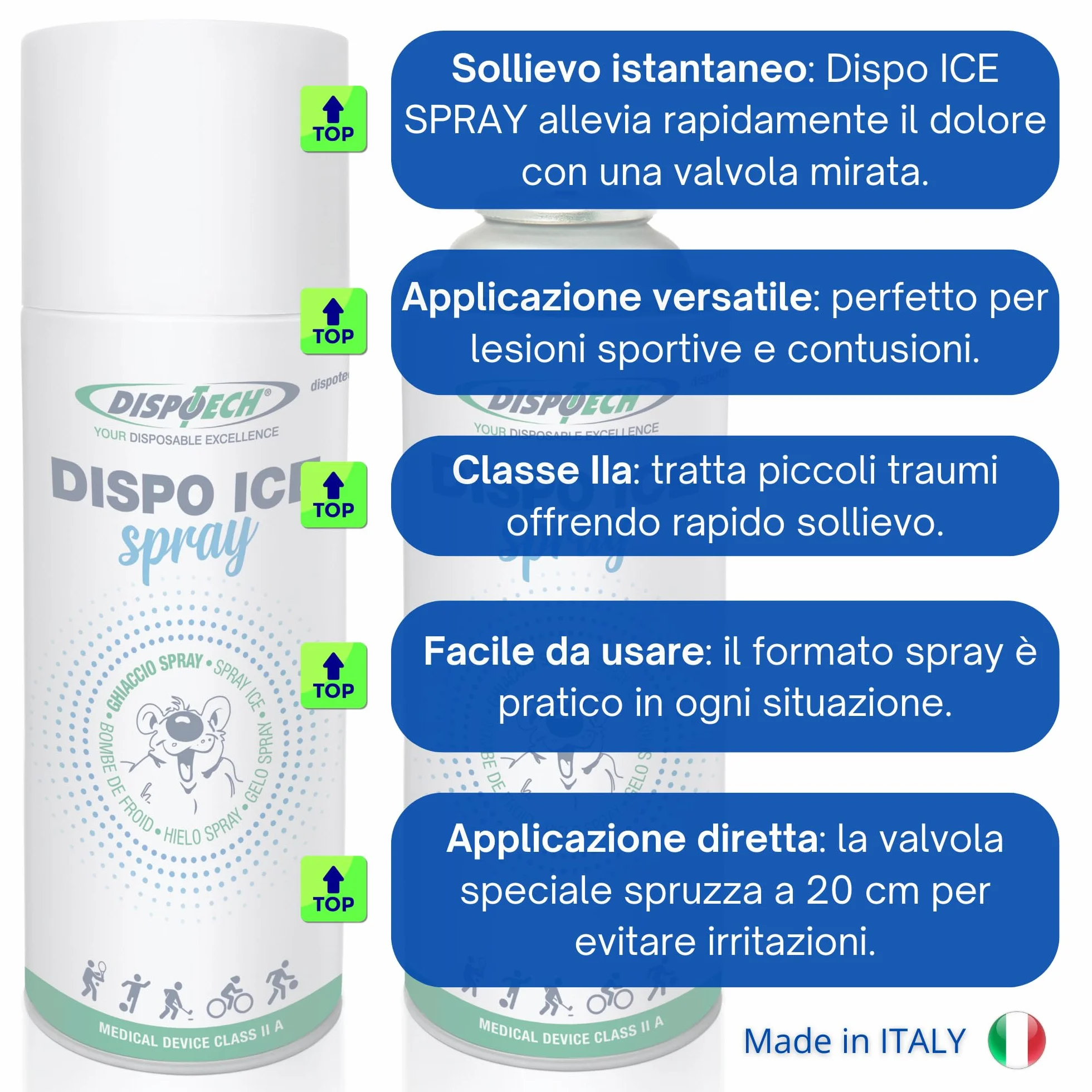 DISPOTECH - Dispo Ice Box - Ghiaccio Spray bomboletta da 400 ml - 6 Pz
