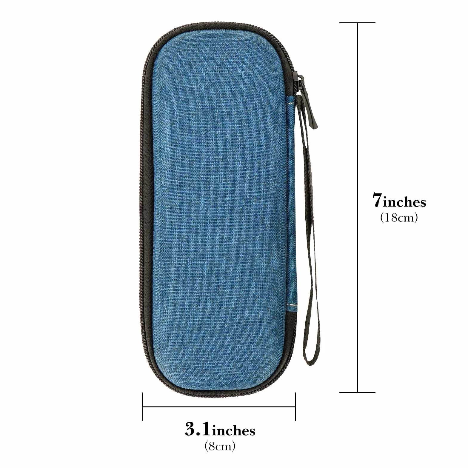Linkidea Razor - Custodia da viaggio rigida, portatile, compatibile con Gillette Fusion5 Power & Mach3, custodia protettiva da viaggio per rasoio (blu navy)