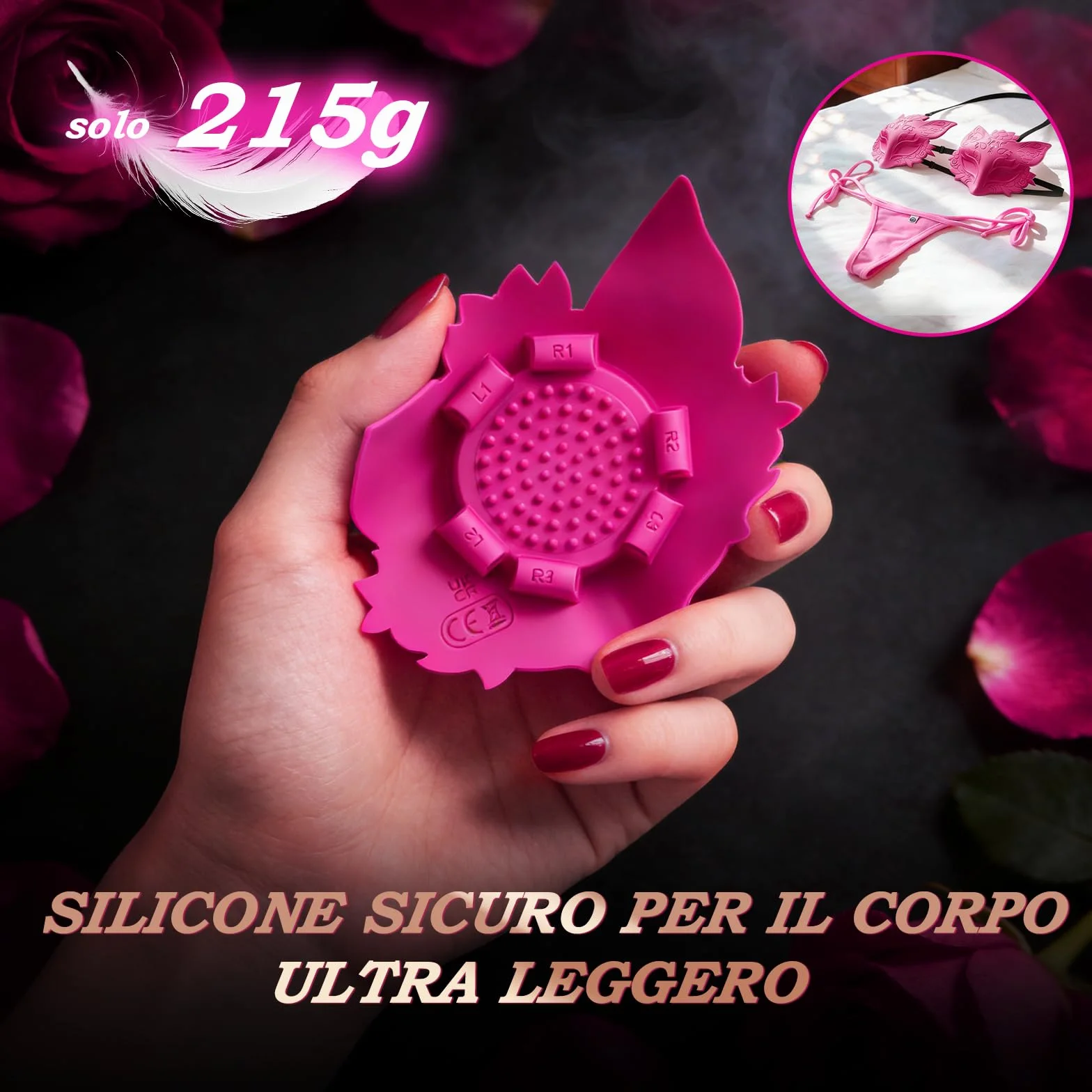 Pinze Capezzoli Vibratore Clitoride per Donna - Multifunzione Cerotto Vibrante per Capezzoli con Cinturino Regolabile e 10 Modalità di Vibrazione, Sex Toys Coppia Vibratori, Vibratore con Telecomando