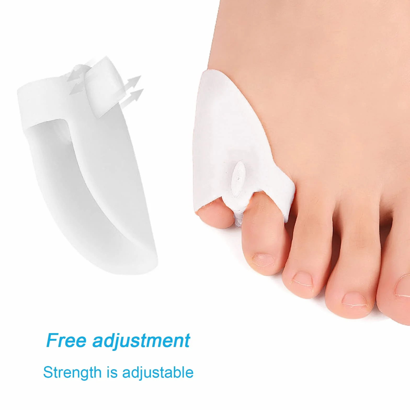 Separatori per Dita dei Piedi in Silicone 4 Pezzi per Alluce Valgo Sollievo Dolore
