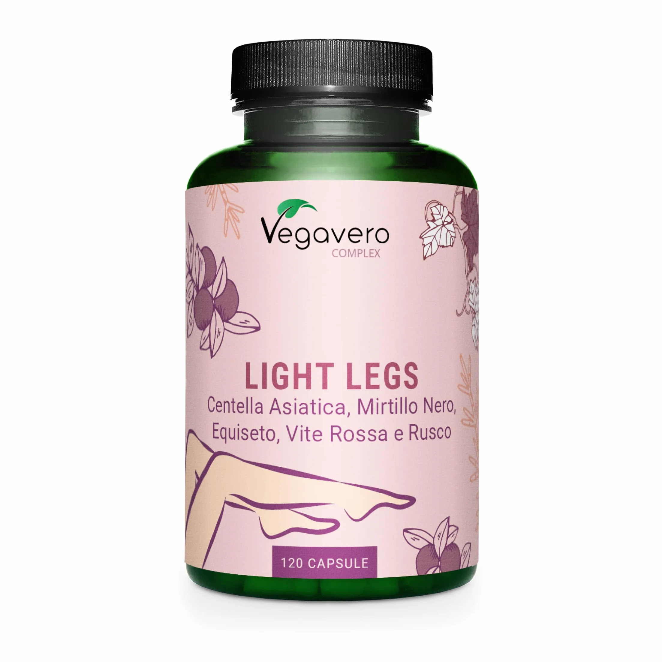 Vegavero Circolazione Gambe 120 capsule Integratore per Pesantezza Microcircolo Capillari