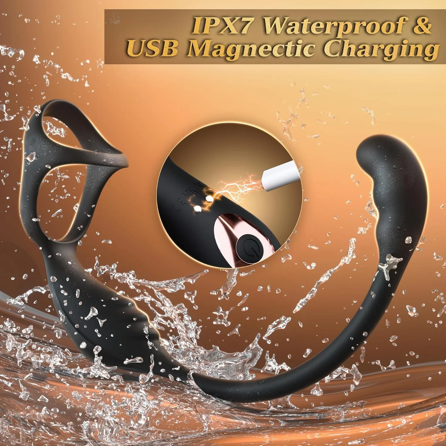 Vibratore Anale con anello Pene Lui Sex Toy, Anal Plug Vibratoreper Uomo Professionale, Plug anale-dilatatore uomo, Sex Toys Prostata Vibratore per Uomo Plug Analesex Toy Stimolatore Prostata per Lui