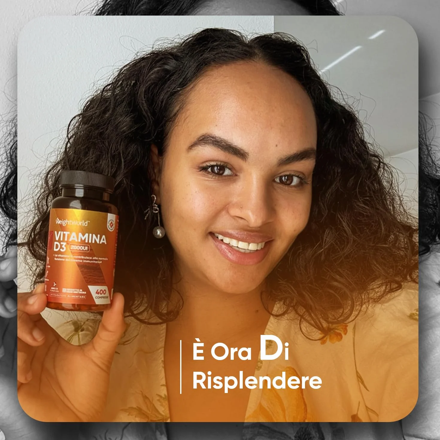 Vitamina D3 2000 UI Colecalciferolo 50mcg Vegetariana 400 Compresse 1 al Giorno Sistema Immunitario Senza Glutine