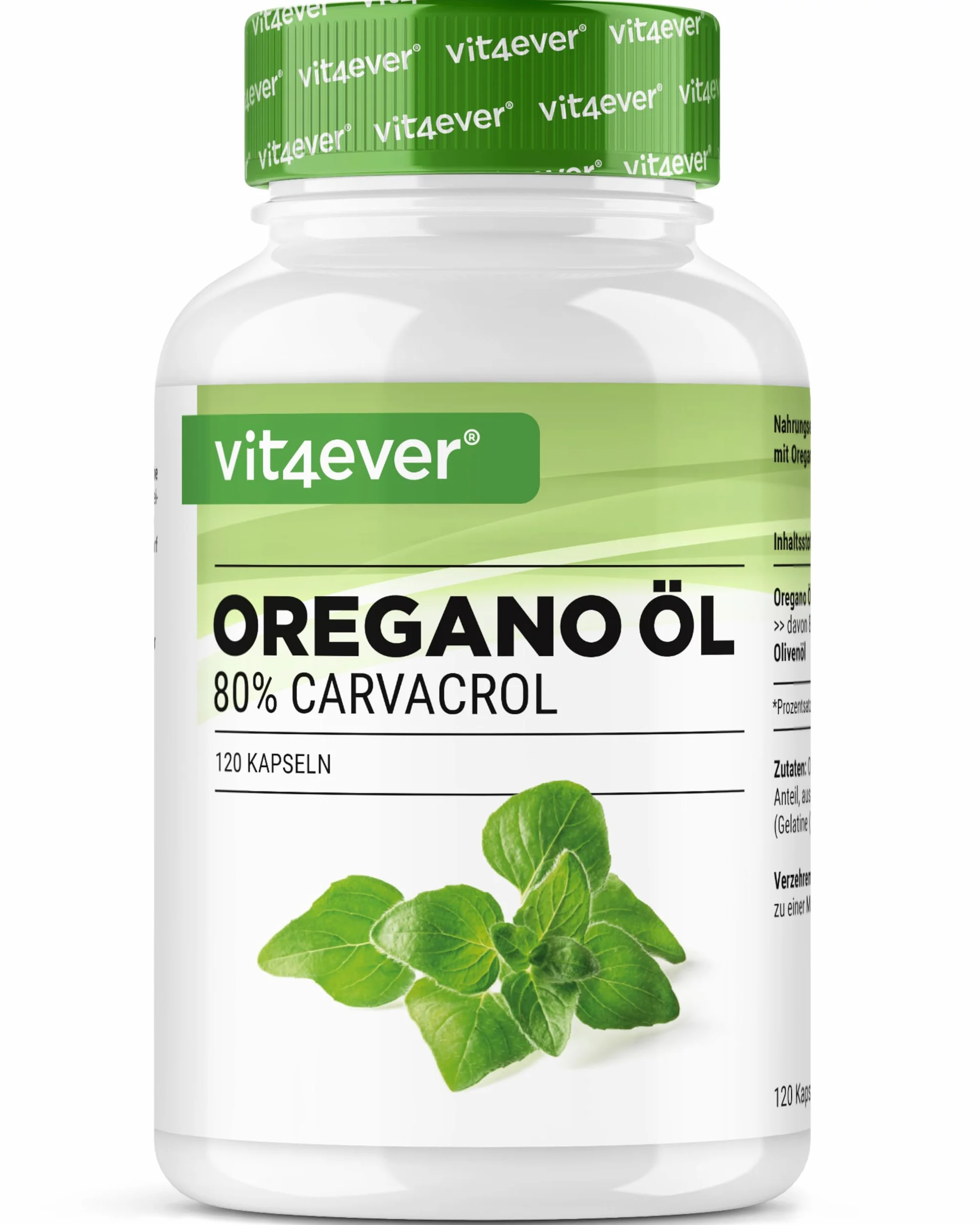 Olio di origano 120 capsule 150 mg 80% Carvacrol 10 volte concentrato Origanum vulgare Francia