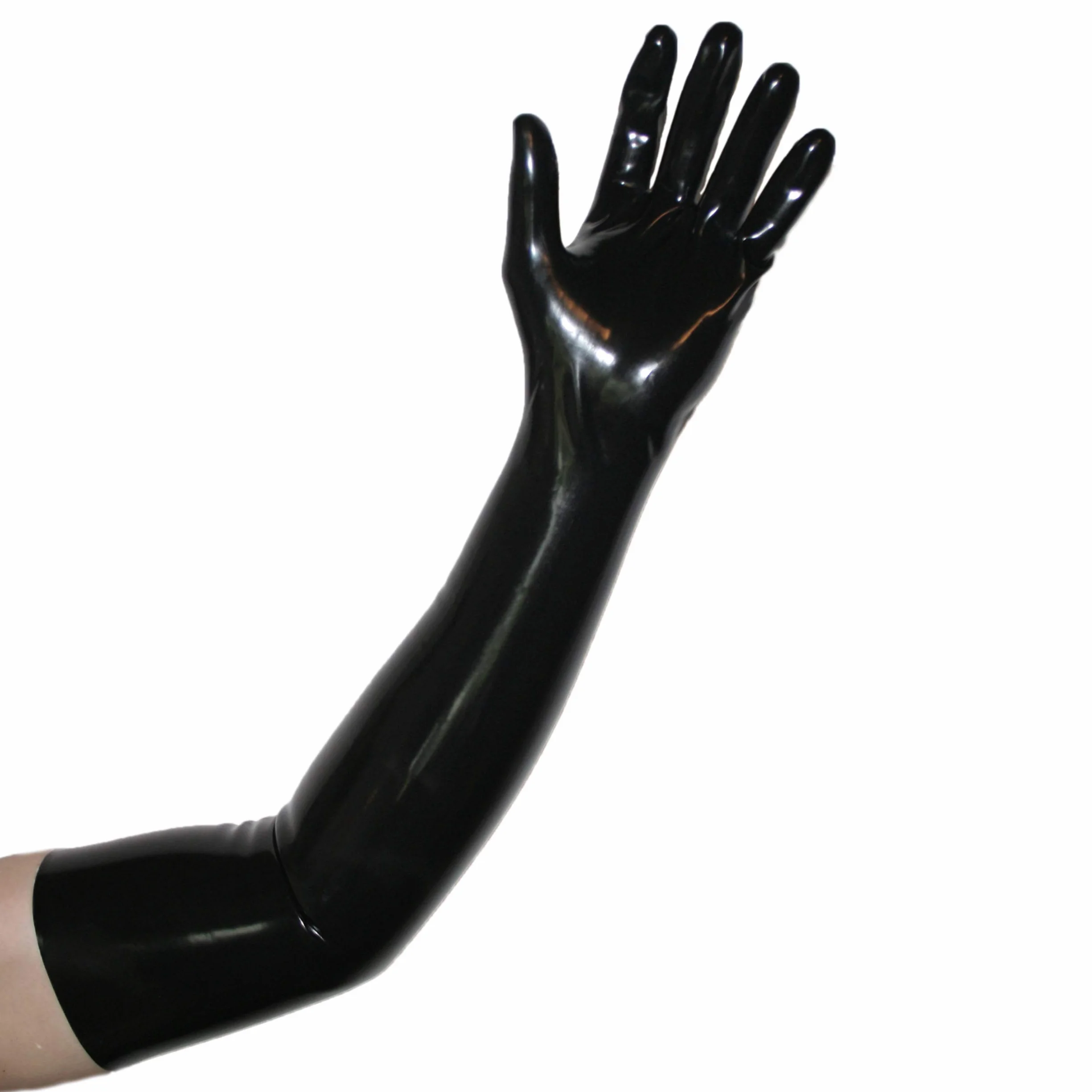 Rubberfashion Guanti in lattice lunghi fino al gomito per donne e uomini, coppia