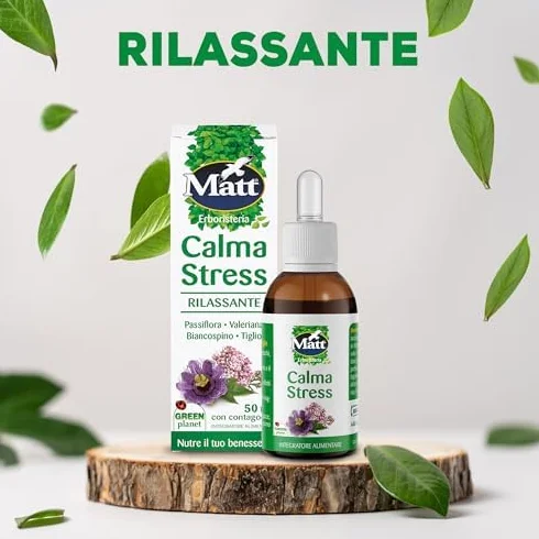 Integratore Alimentare Rilassante con Passiflora, Valeriana, Biancospino e Tiglio, 50 ml