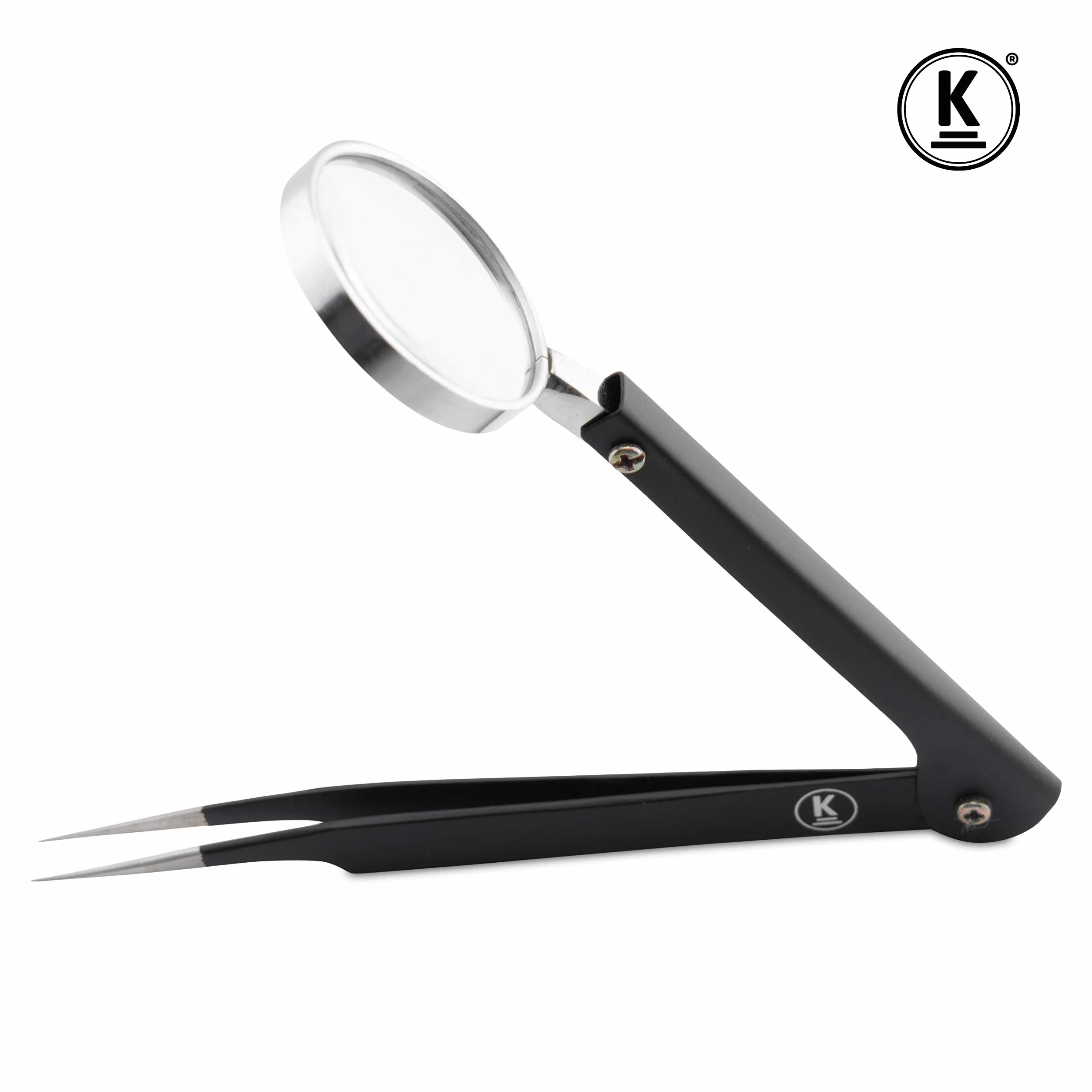 K-Pro Pinzetta con Lente D'Ingrandimento - Pinzette Multifunzionali in Acciaio