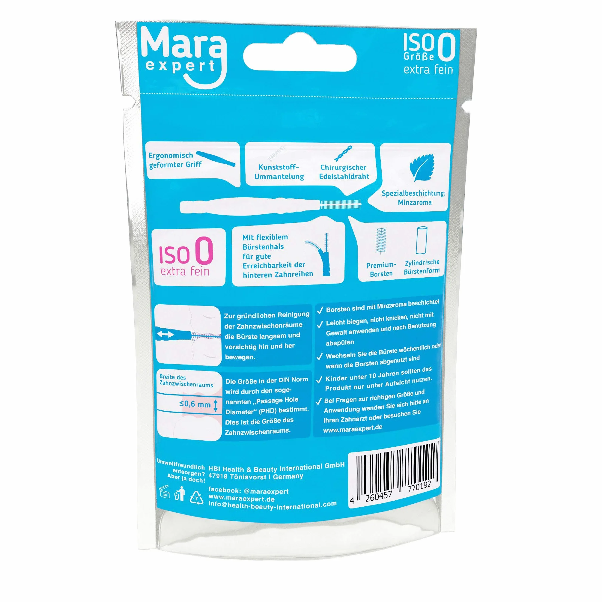 Mara Expert Basic Spazzole Interdentali 0,4 mm ISO 0 Extra Sottili Rosa