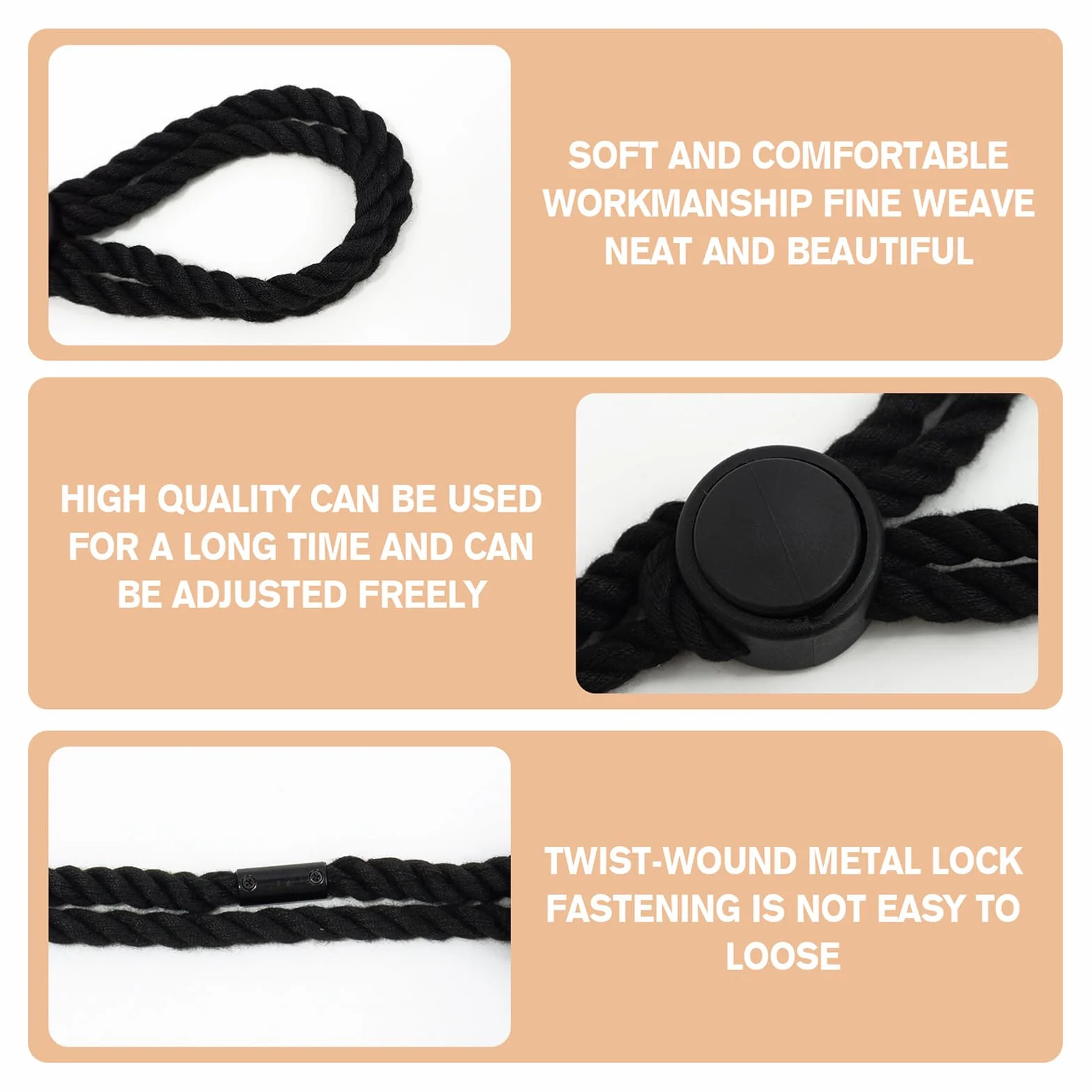 BDSM Bondage Kit Einstellbare Handgelenke und Knöchel Fesseln Seil Manette