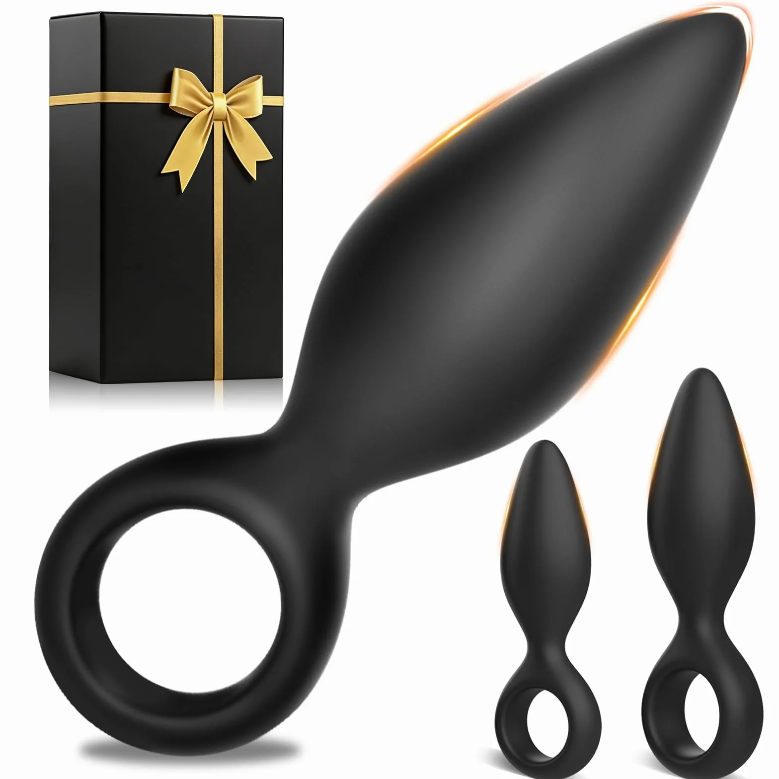 Plug Anale-Dilatatore Donna Uomo Sex Toys 3Pcs Dildo Anale Sexytoysys Coppia Plug Analesex Toy Kit Silicone Butt Plug Anali Dilatatore Ano per Uomo Toys Sessuali per Donna Uomini