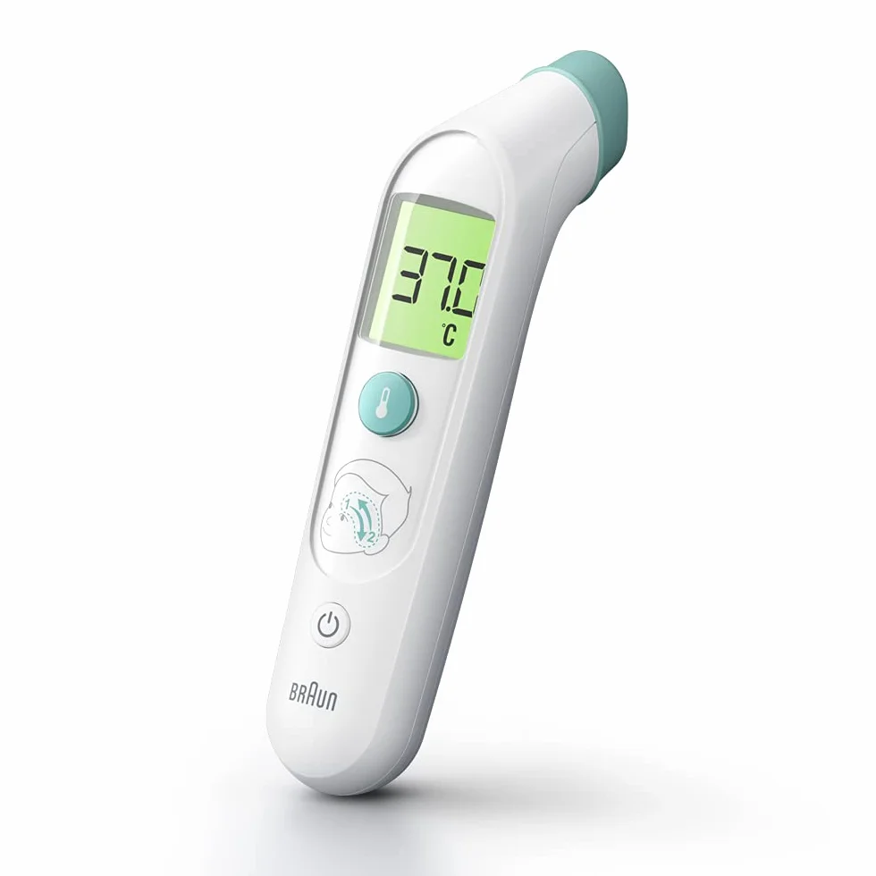 Braun Sensian Swipe 5 Termometro frontale BST200, Tecnologia TempleSwipe, Display digitale a colori, per neonati e bambini, risultati in 3 secondi