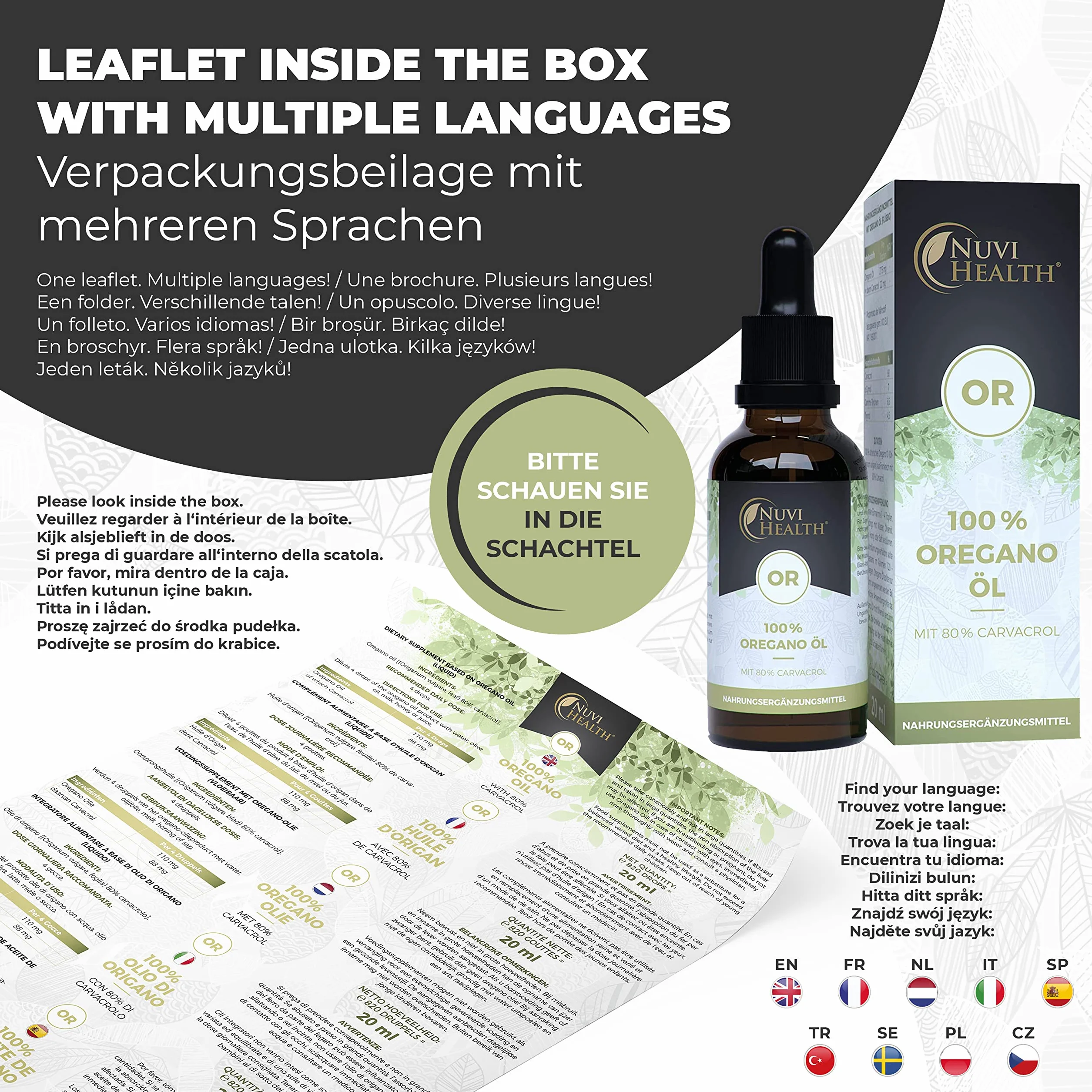 Olio essenziale di origano 20 ml 80% carvacrolo dalla Francia vegano