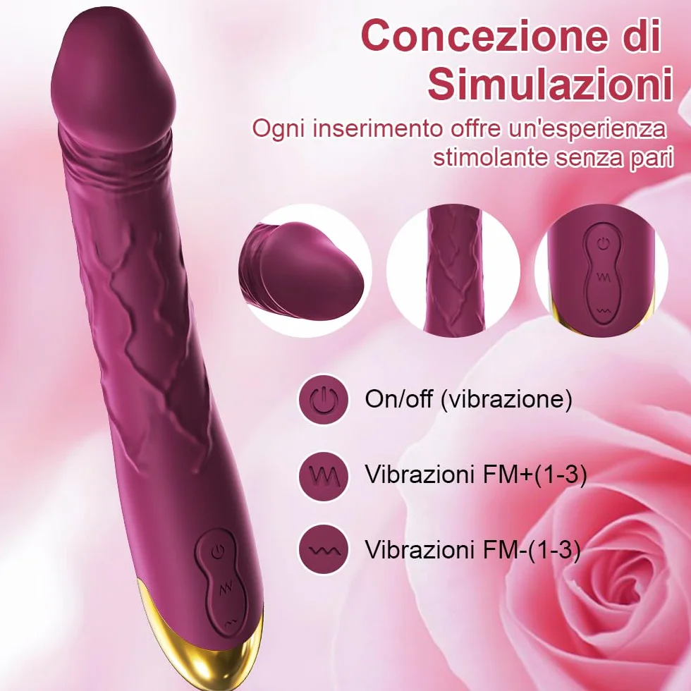 Vibratore dildo realistico sex toy 10 funzioni di vibrazione può stimolare il punto G il clitoride la vagina l'ano vibratoreper Professionale Clotoride sexytoysys di coppia adatto a uomo donna