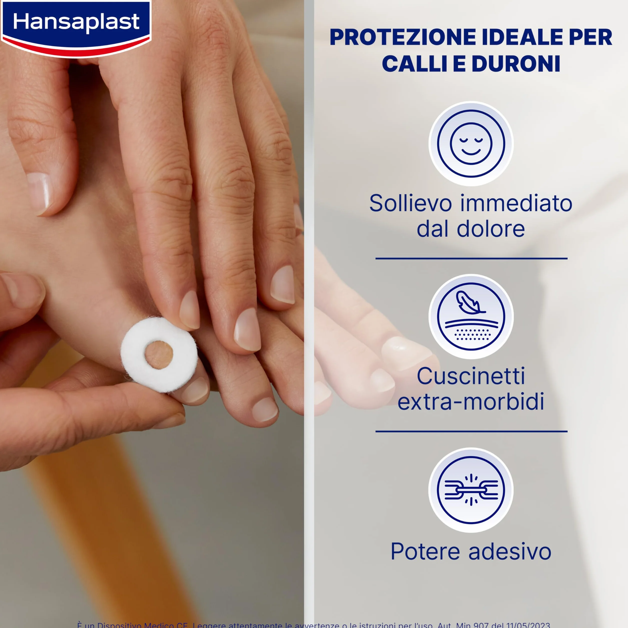 Hansaplast Cerotti Paracalli Piedi Piccoli, Cerotti calli piedi autoadesivi callifughi, 20 pezzi